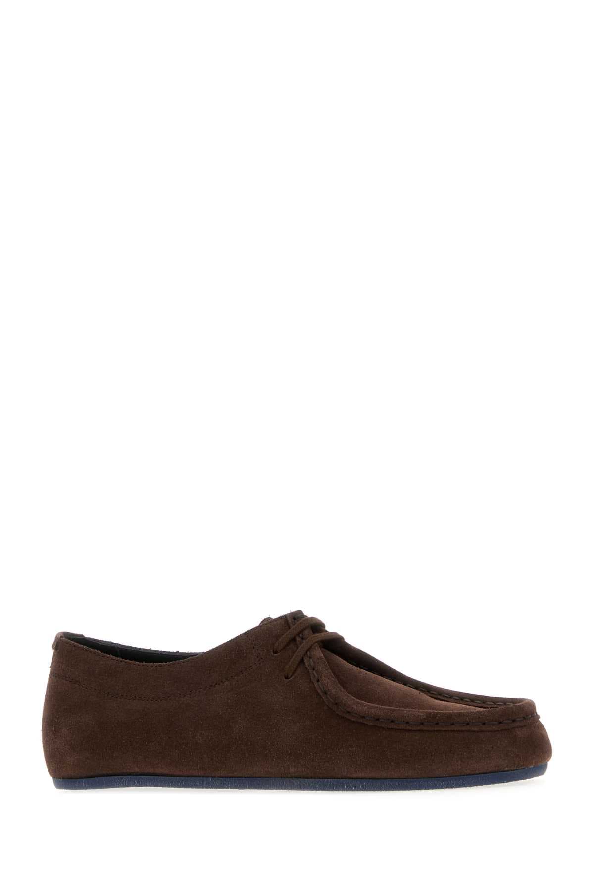 Brown suede Hood lace-up shoes - мініатюра 2