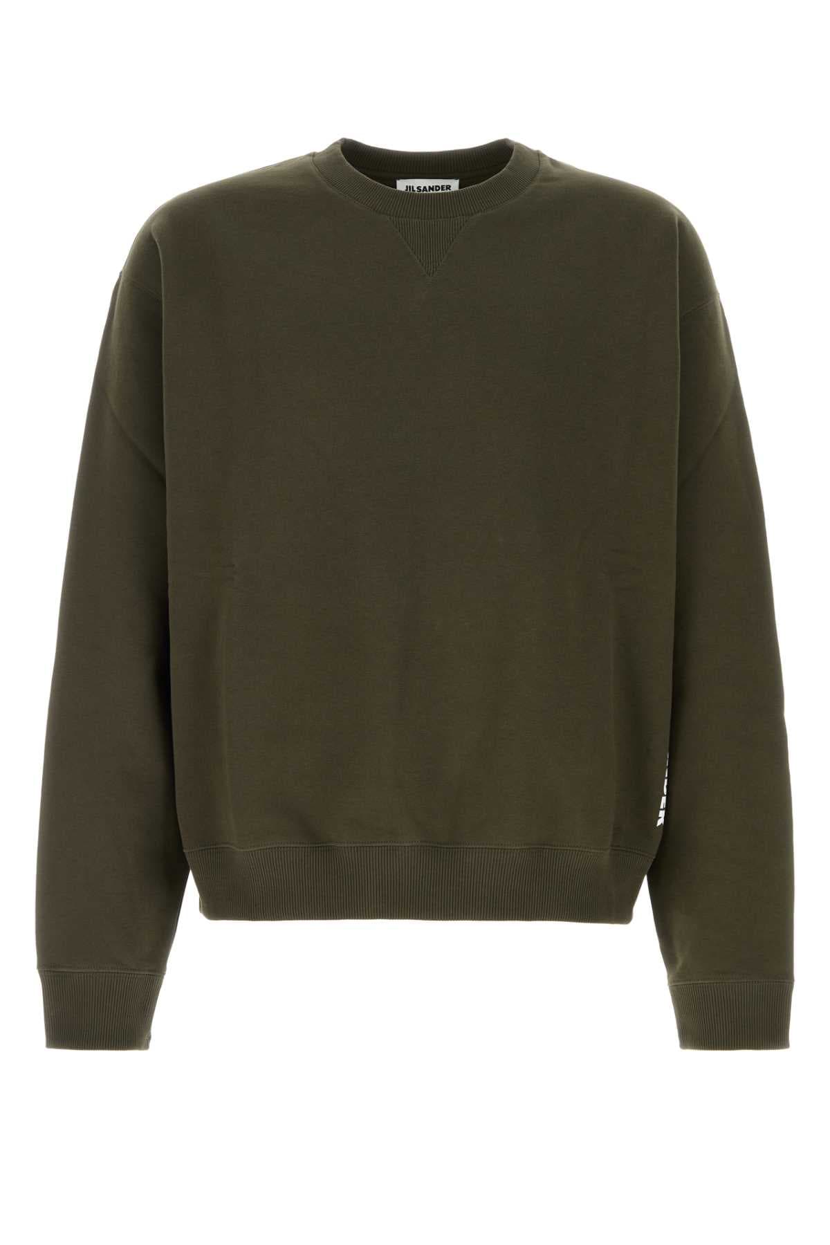 Olive green cotton sweatshirt