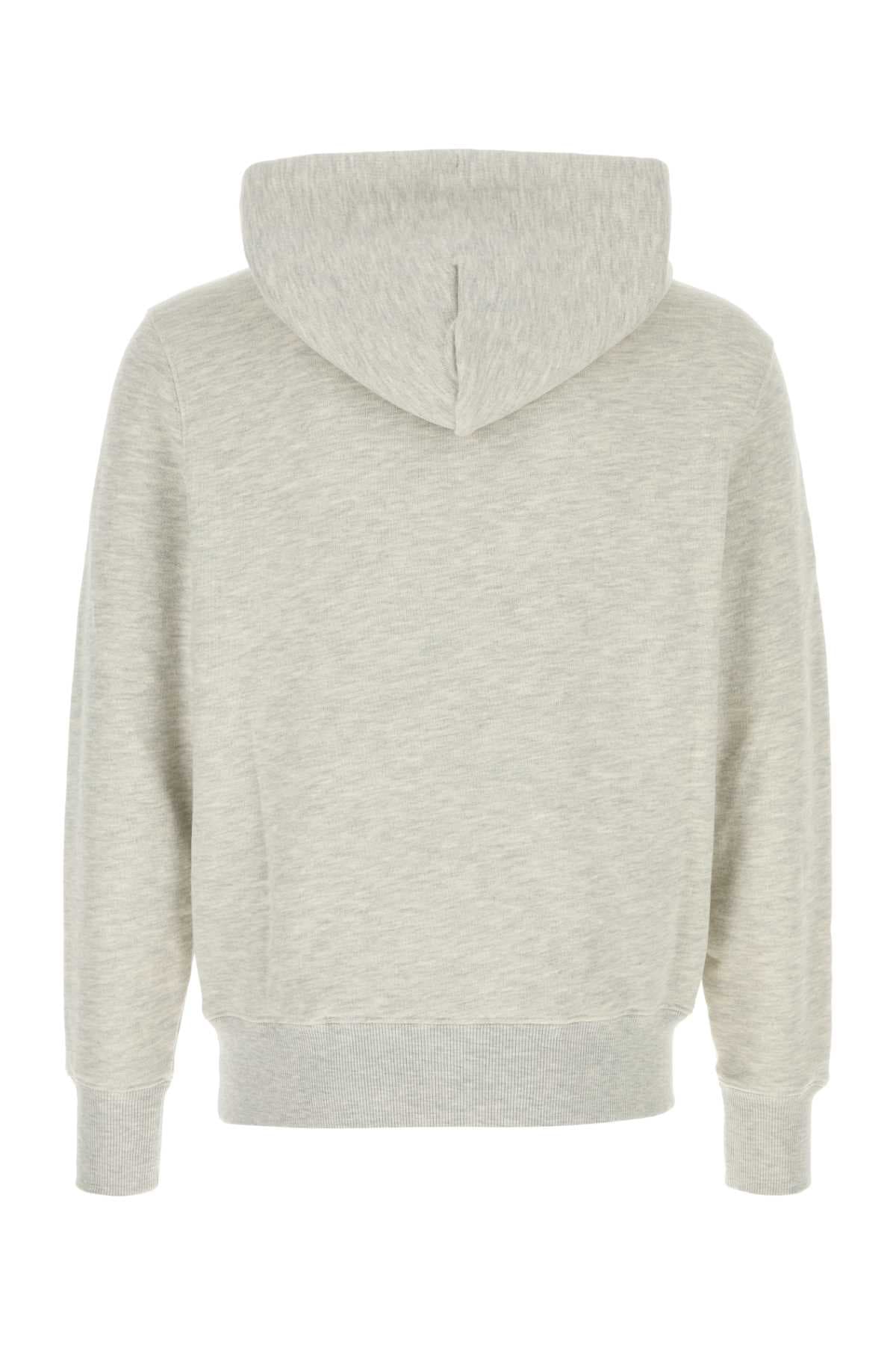 Melange light grey cotton sweatshirt - мініатюра 2