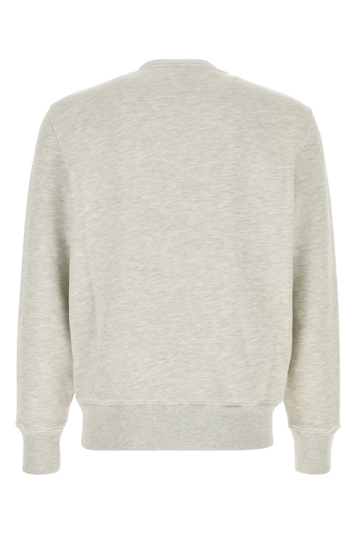 Melange light grey cotton sweatshirt - мініатюра 2