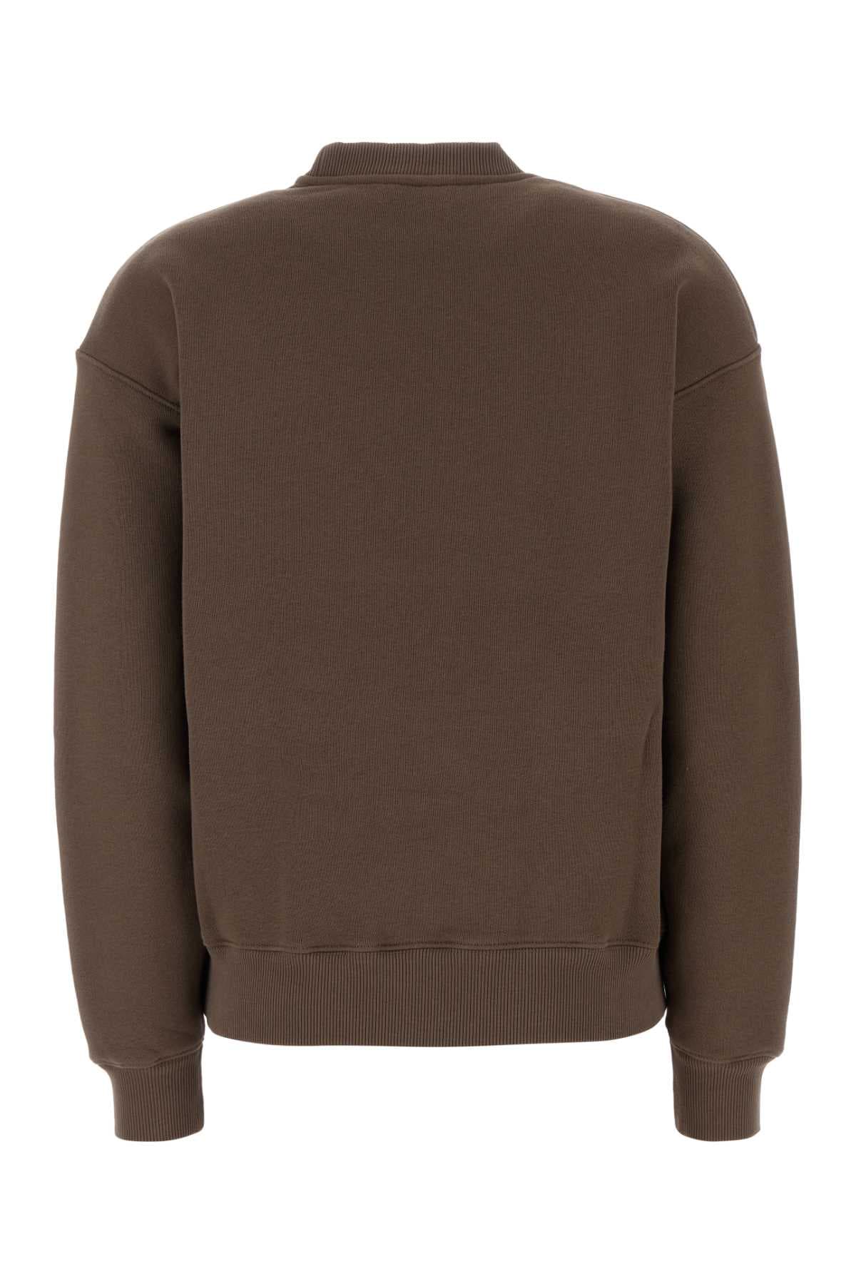 Brown cotton sweatshirt - мініатюра 2