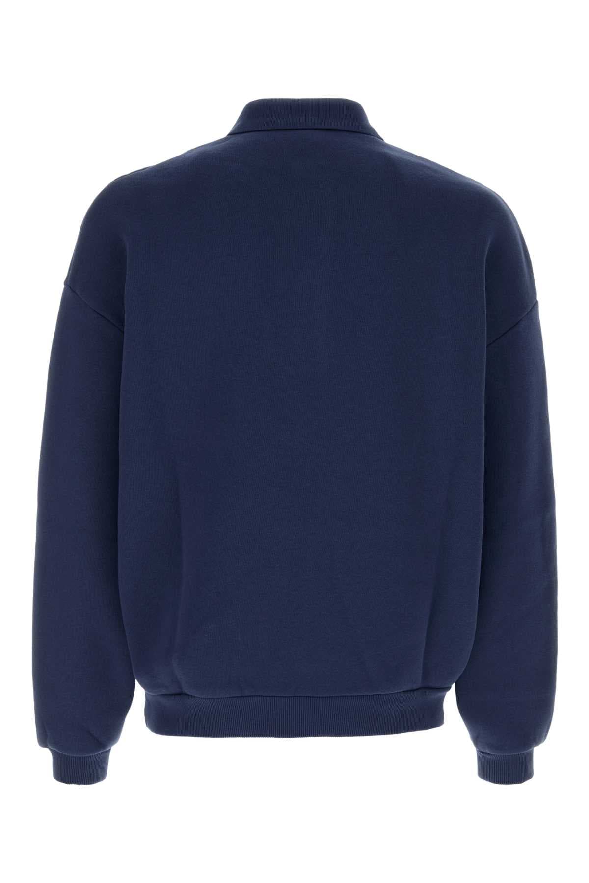 Navy blue cotton polo shirt - мініатюра 2