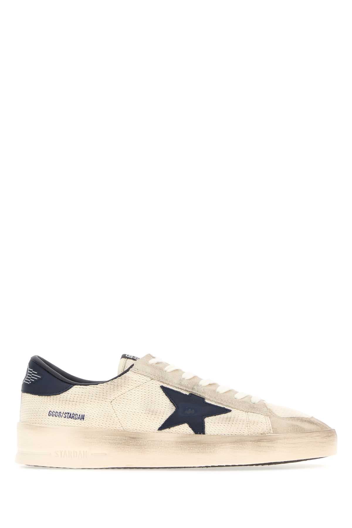 Ivory suede and fabric Stardan sneakers