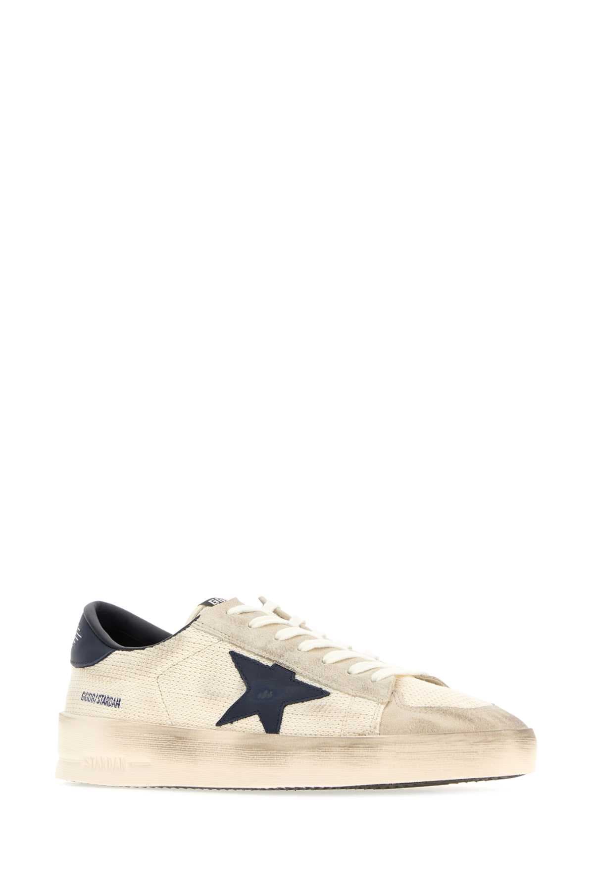 Ivory suede and fabric Stardan sneakers - мініатюра 2