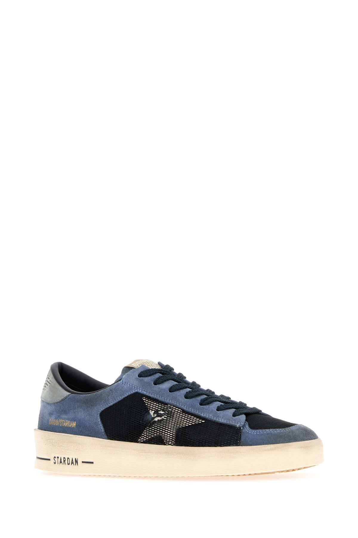 Two-tone suede and mesh Stardan sneakers - мініатюра 2