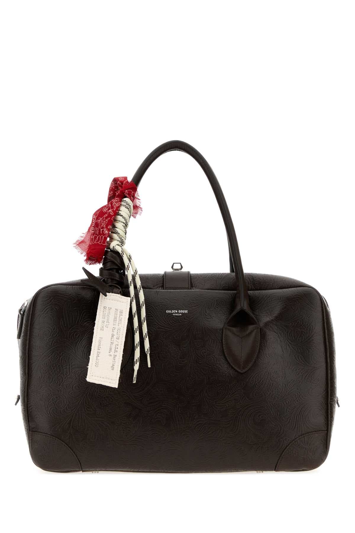 Dark brown leather medium Vita travel bag