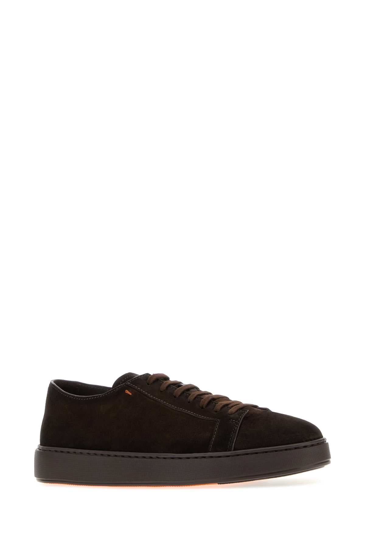 Dark brown suede Damps sneakers - мініатюра 2