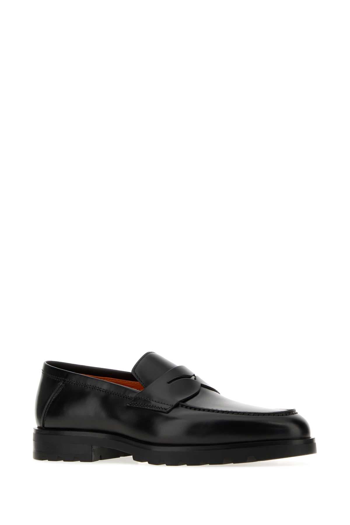 Black leather Rock loafers - мініатюра 2