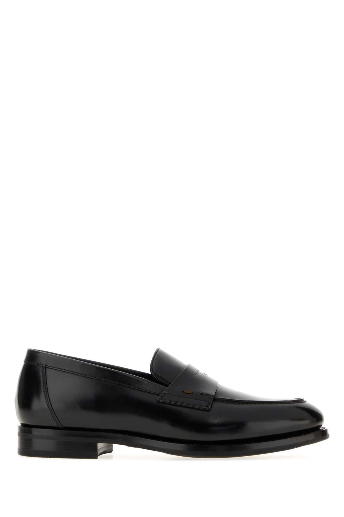 Black leather Colin loafers