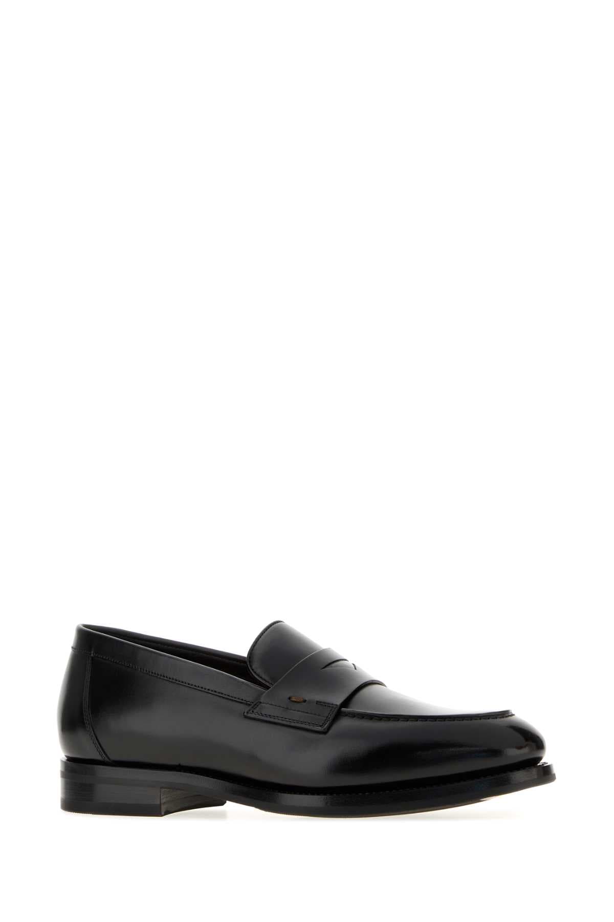 Black leather Colin loafers - мініатюра 2
