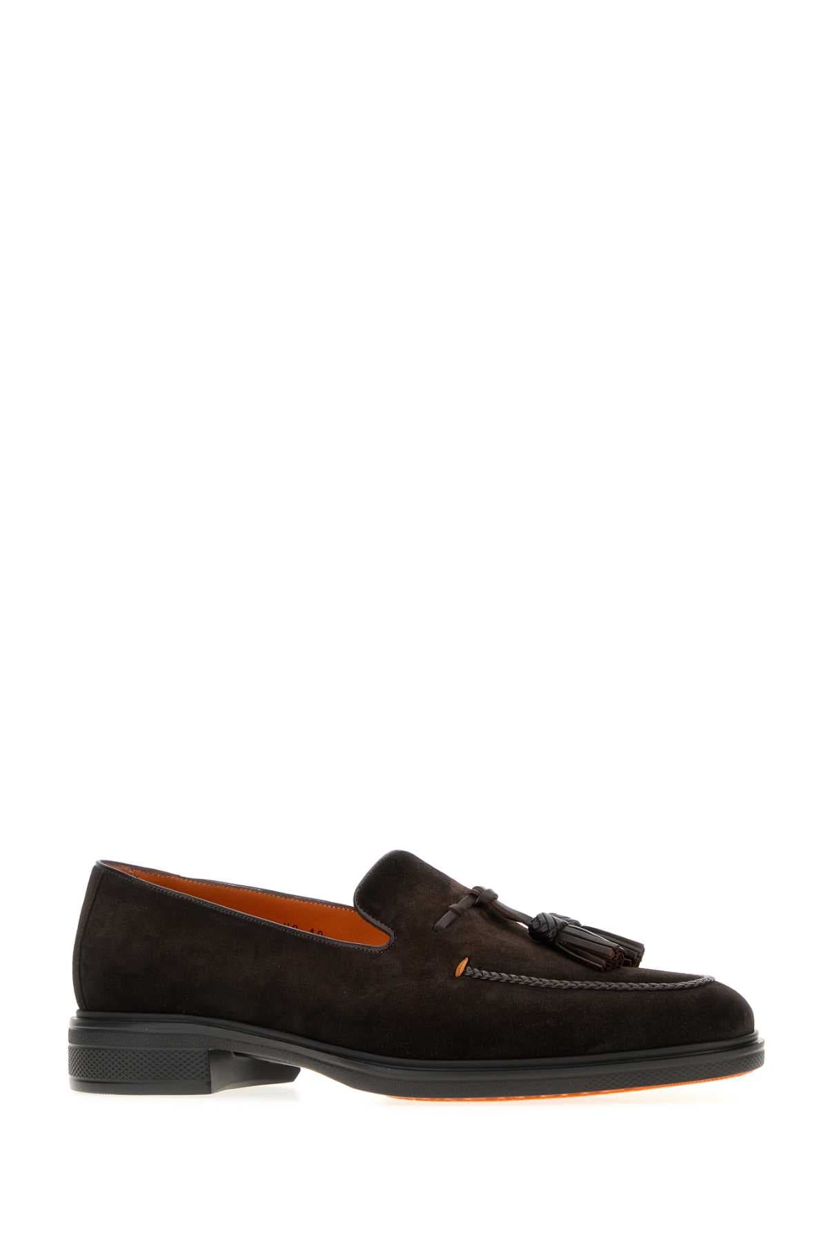 Dark brown suede Easy loafers - мініатюра 2