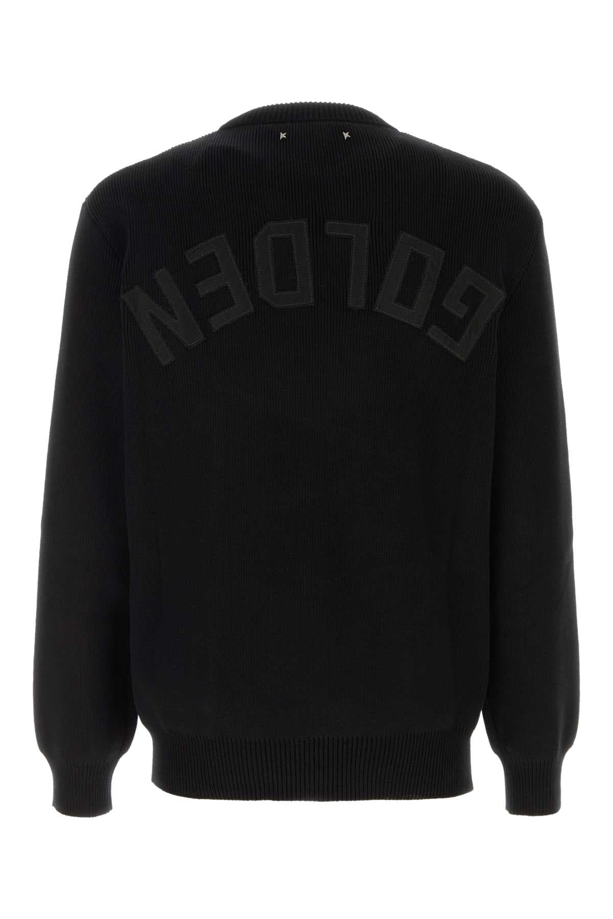 Black stretch cotton blend sweater - мініатюра 2