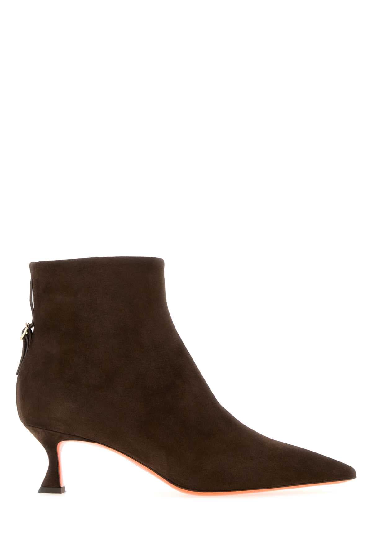 Brown suede Giulie ankle boots