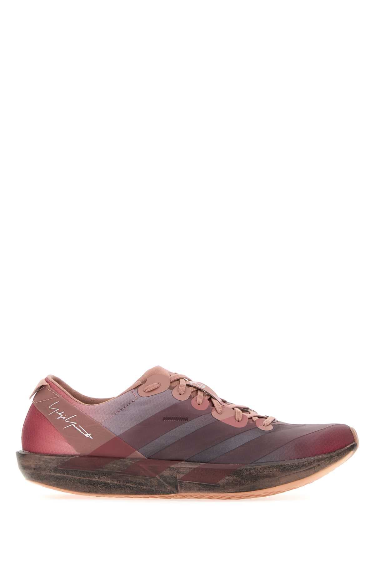 Dark pink fabric Y3 Adios 9 sneakers