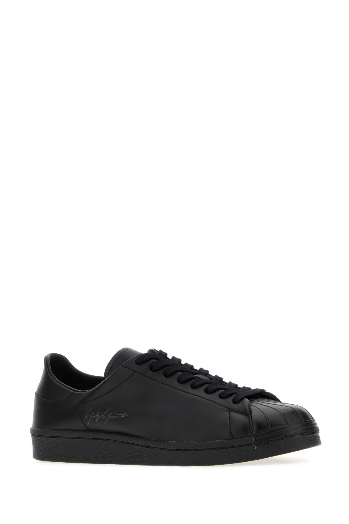 Black leather sneakers - мініатюра 2