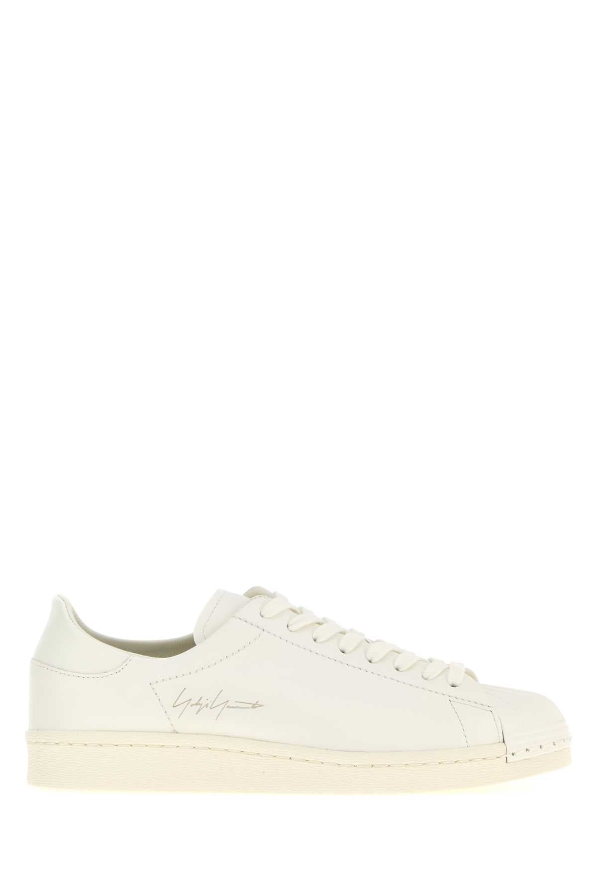 White leather Y3 Superstar sneakers