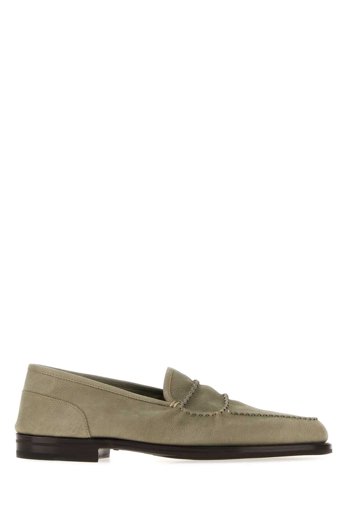 Grey nubuck Bath loafers