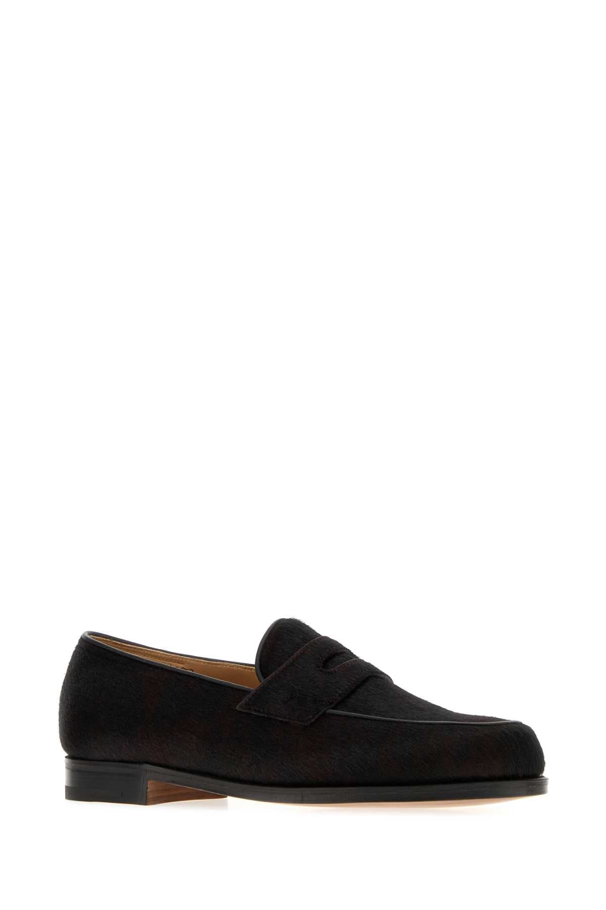 Two-tone calf hair Lopez loafers - мініатюра 2