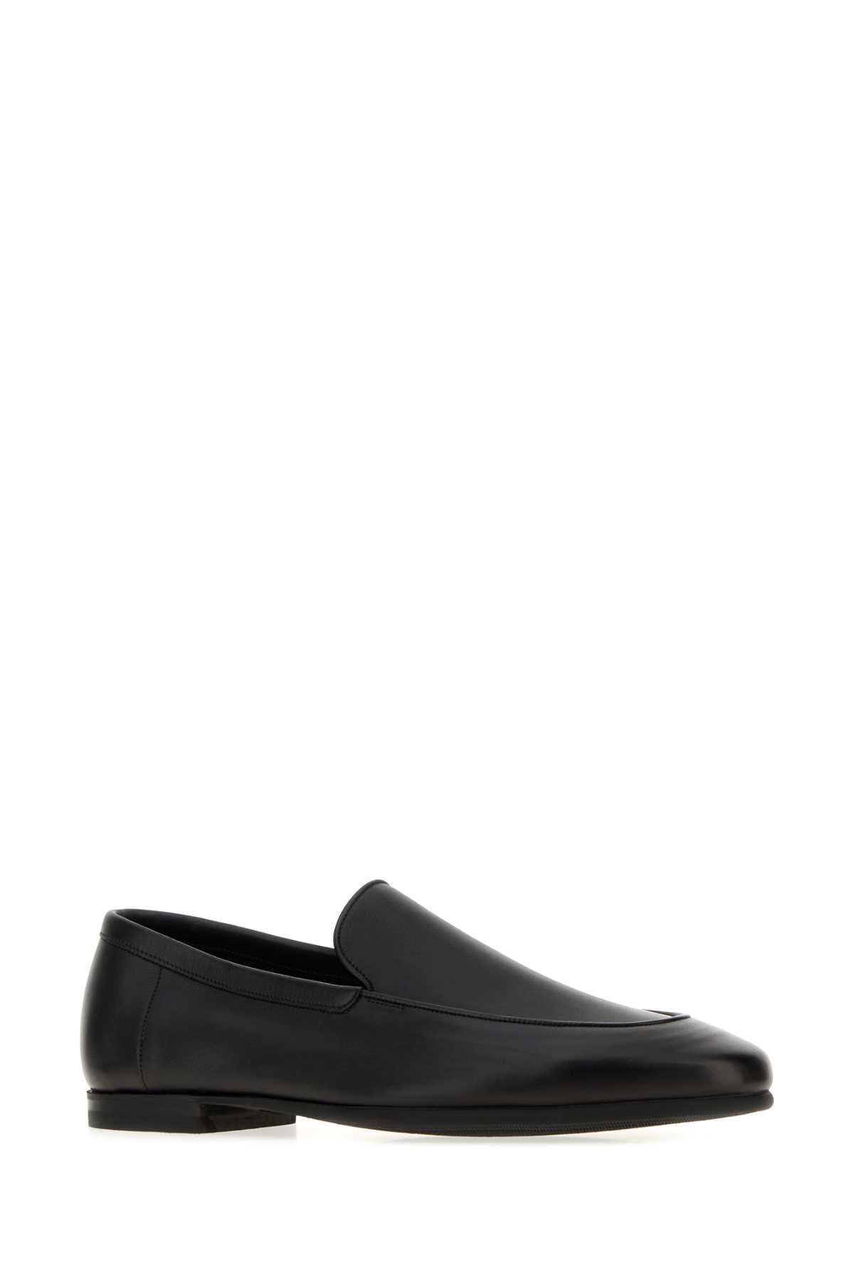 Black leather Tyne II loafers - мініатюра 2