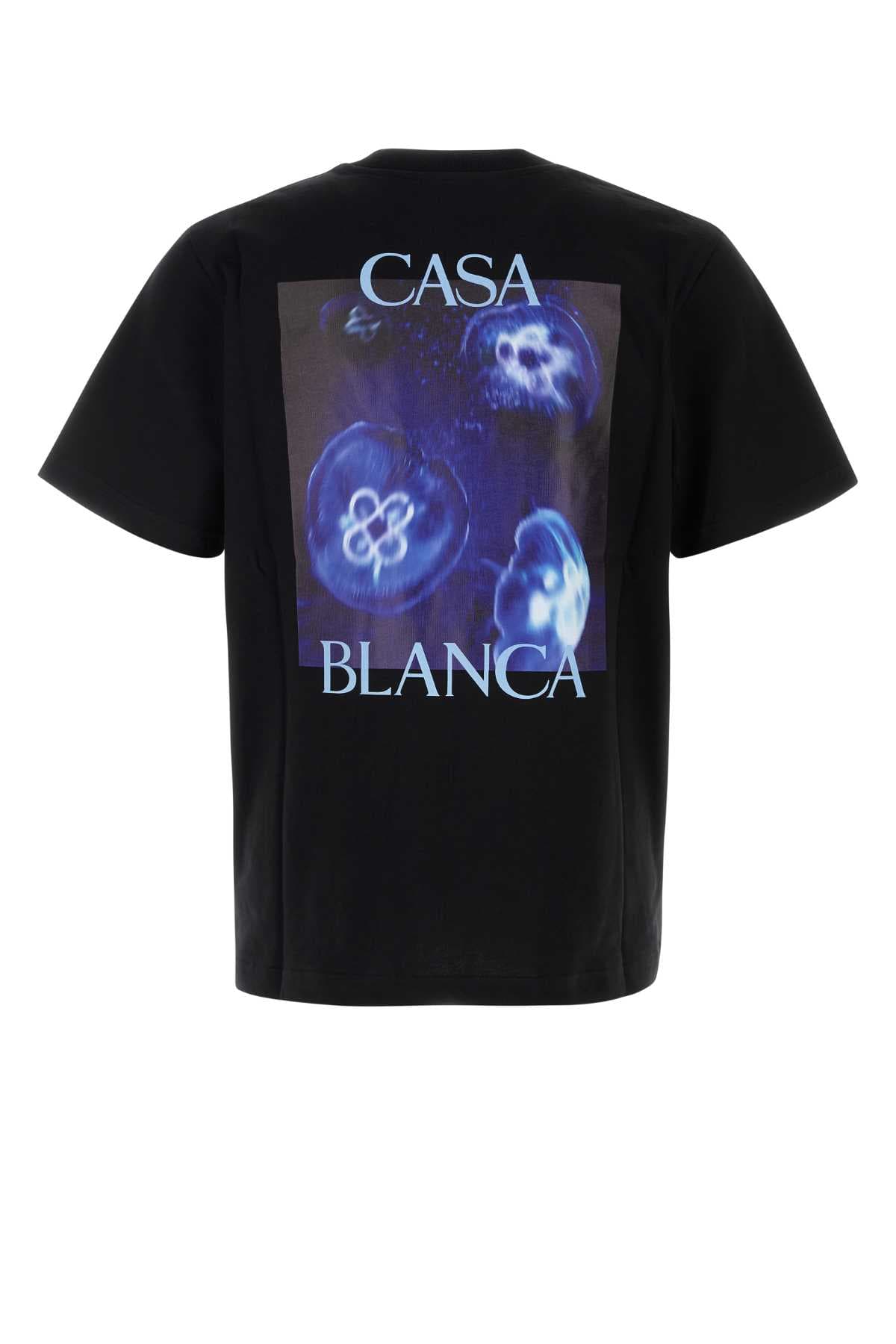 Black cotton t-shirt - мініатюра 2