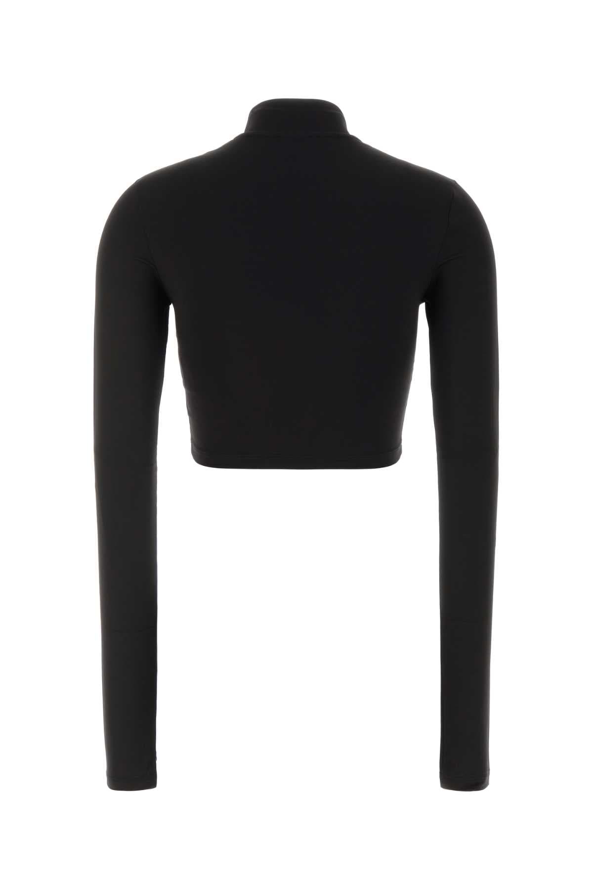 Black stretch jersey top - мініатюра 2