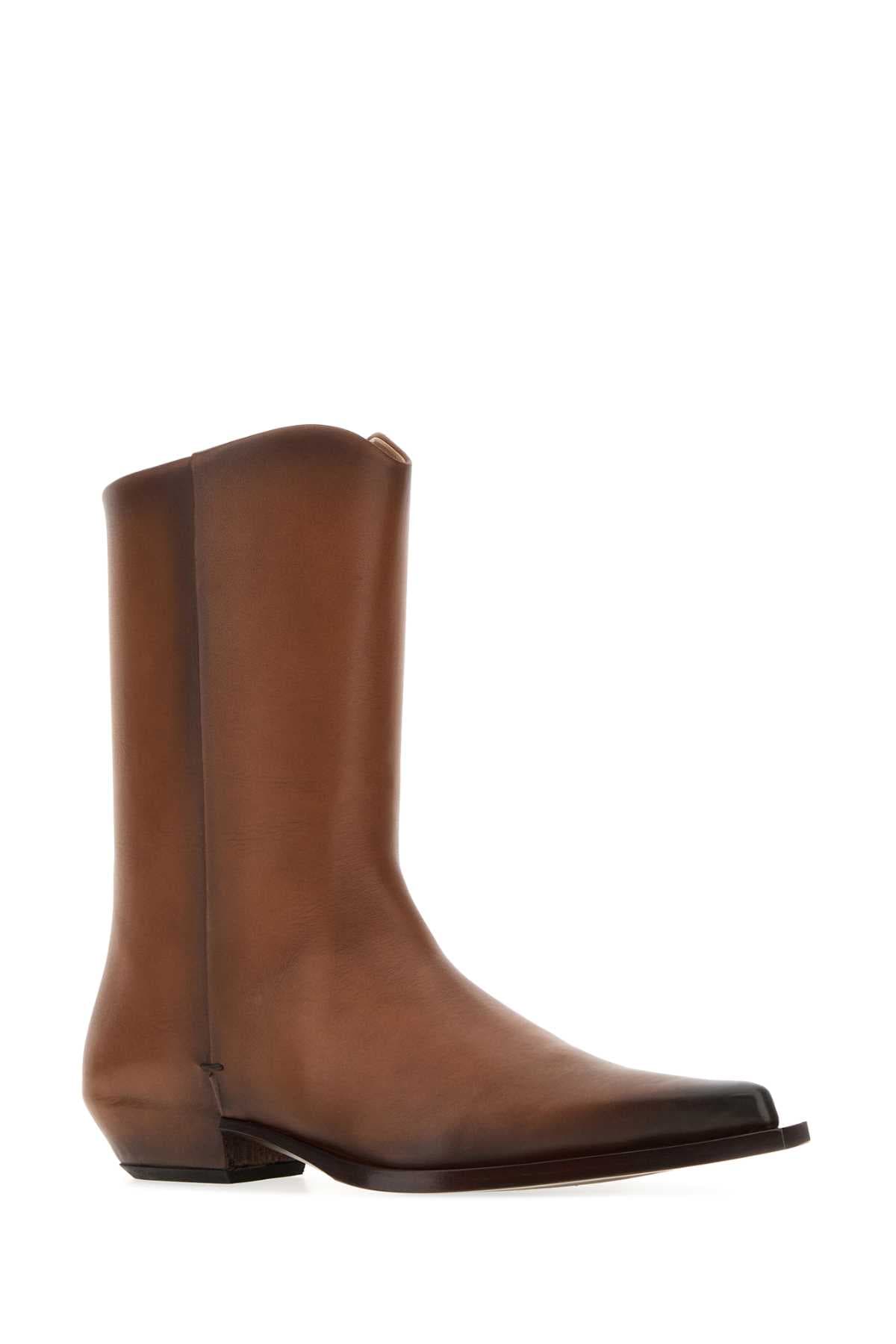Brown leather Cheer boots - мініатюра 2