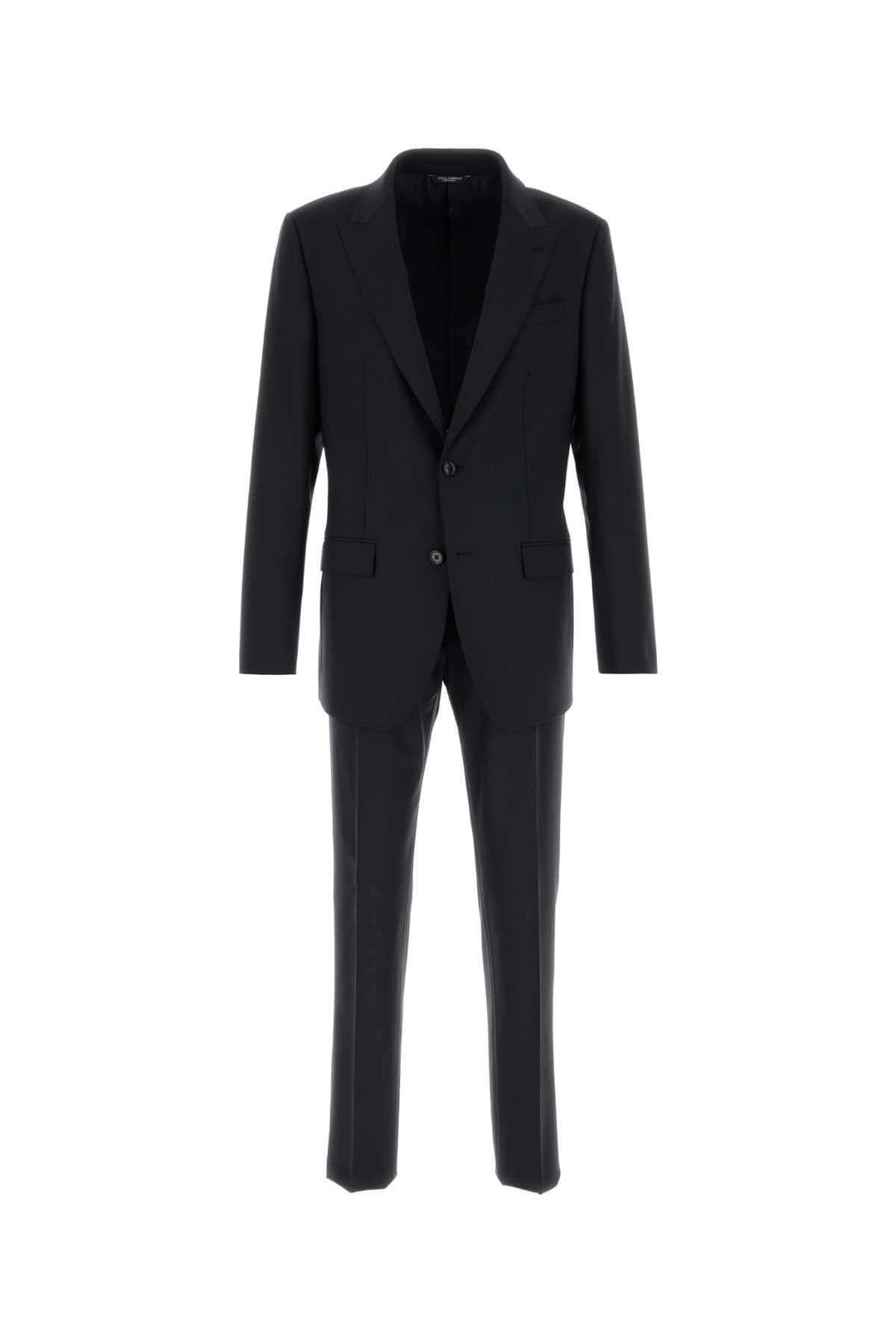 Midnight blue stretch wool suit