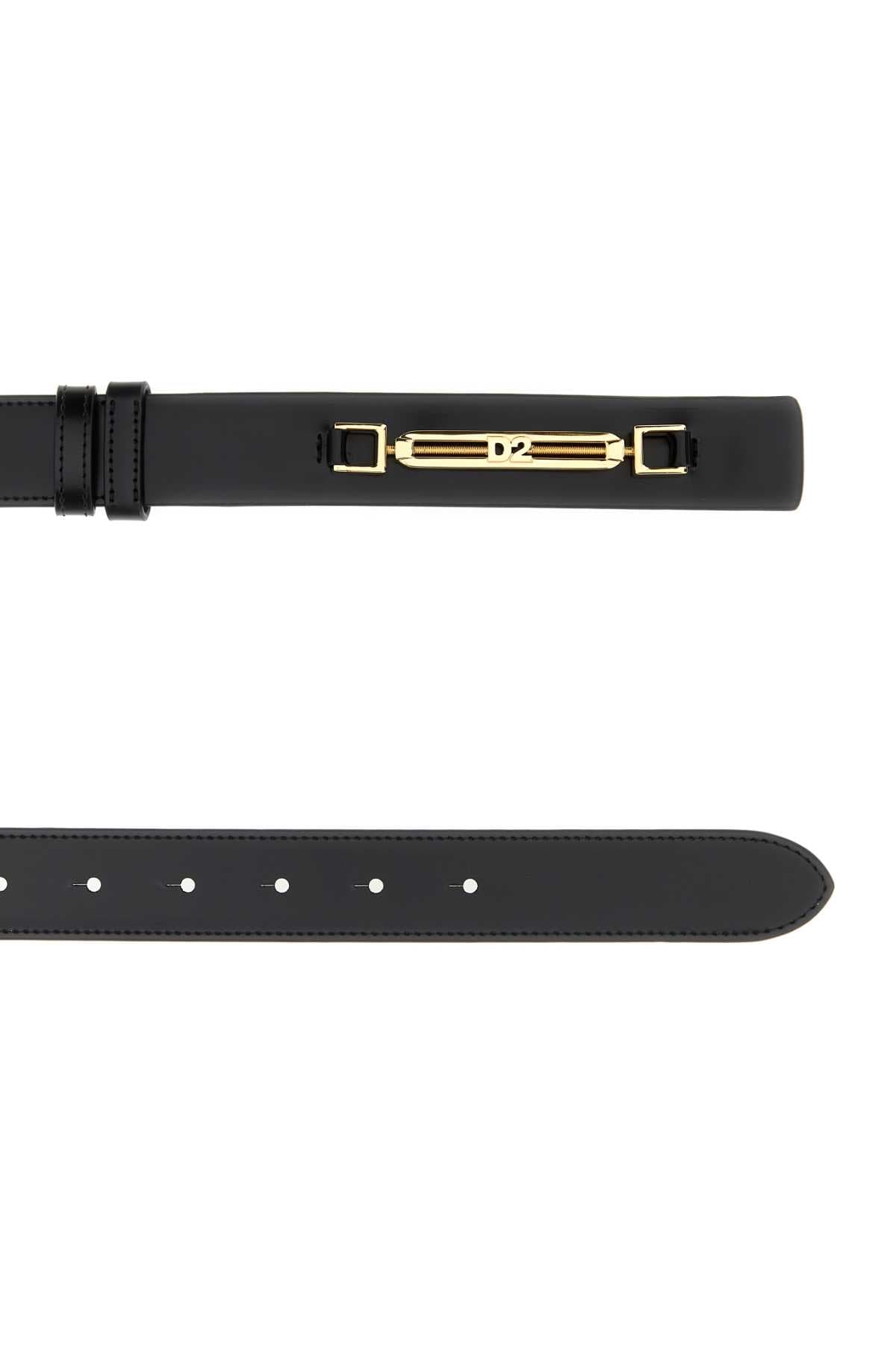 Black leather belt - мініатюра 2