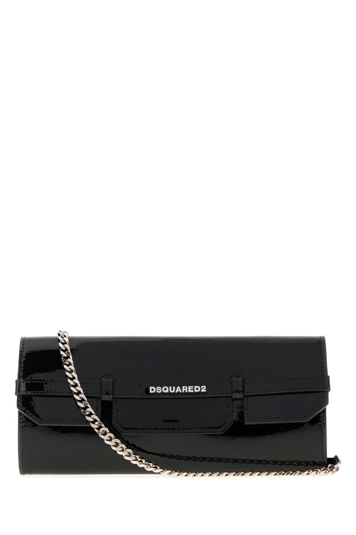 Black leather crossbody bag