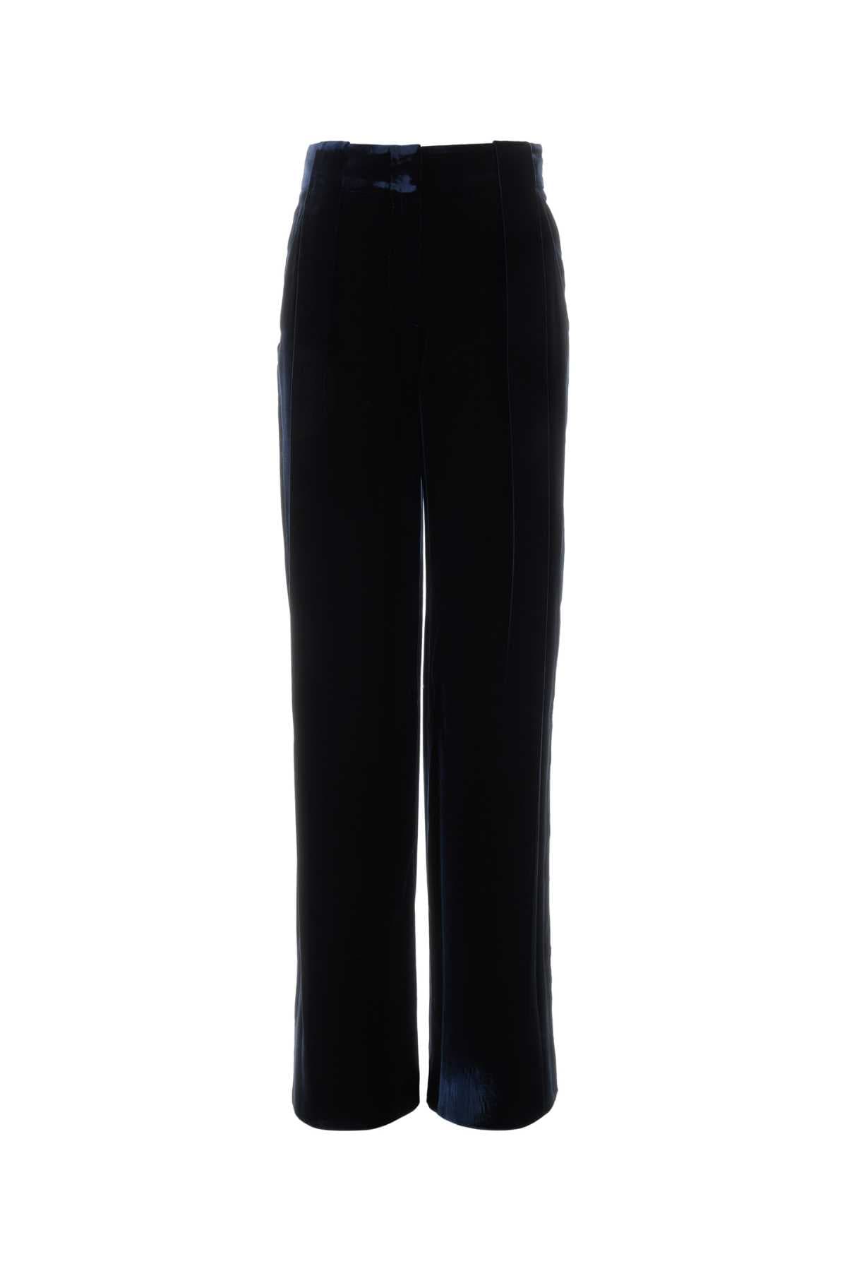Midnight blue velvet pant