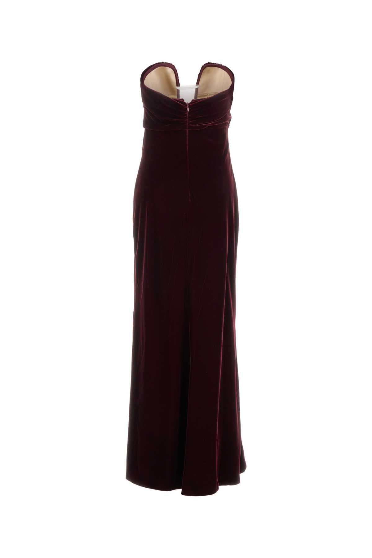 Grape velvet long dress - мініатюра 2