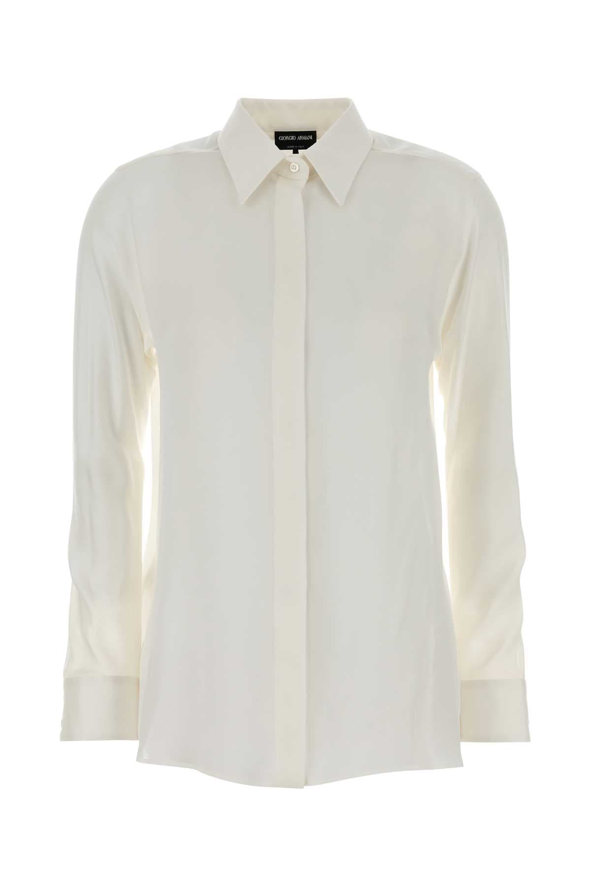 White silk shirt