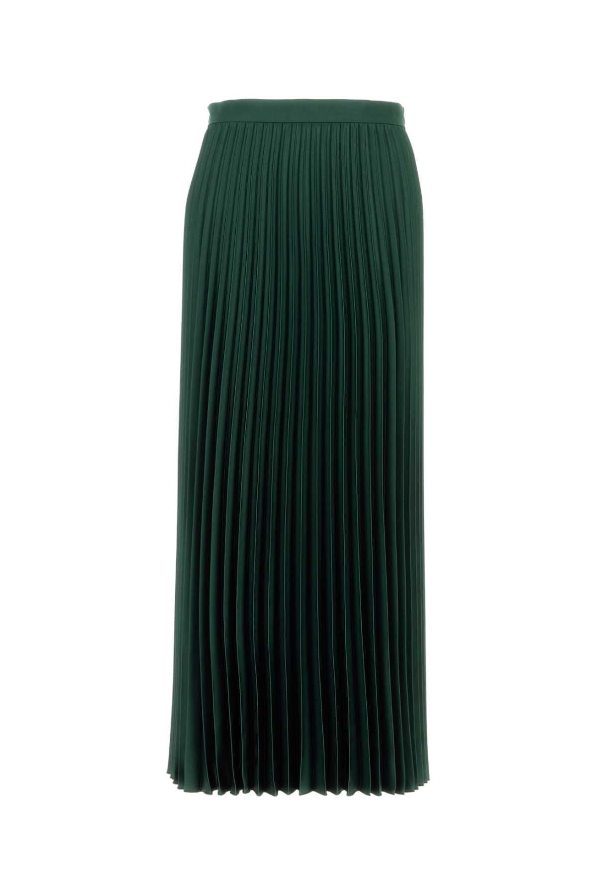Green satin Nicchia skirt