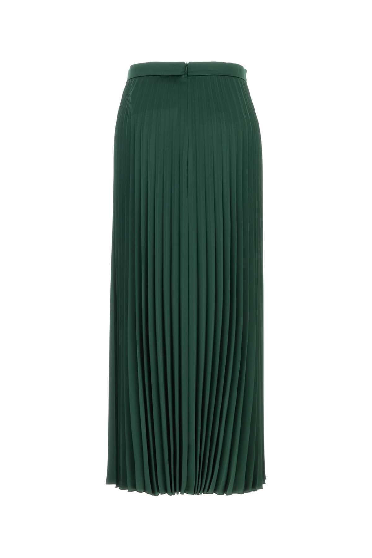 Green satin Nicchia skirt - мініатюра 2