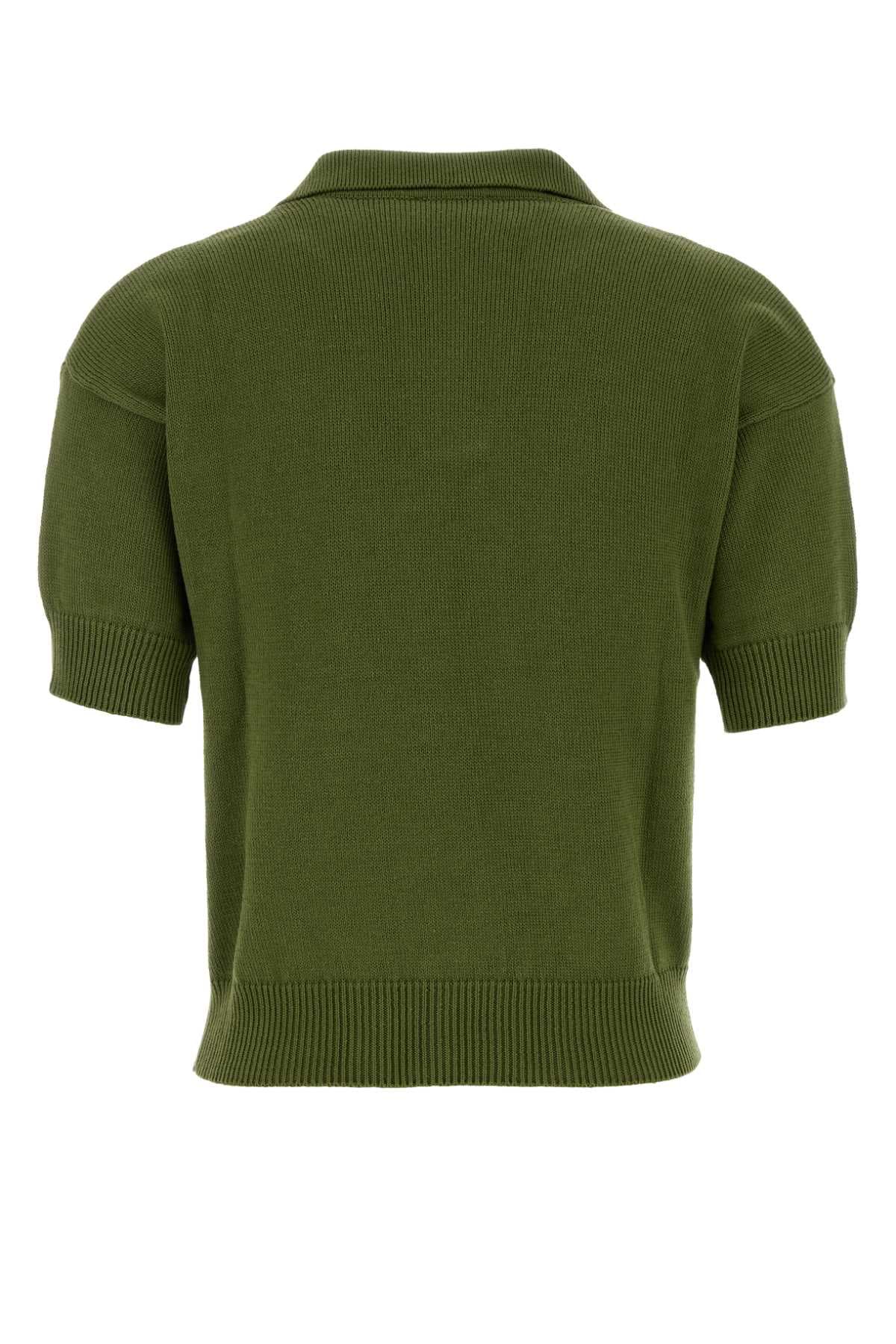Green cotton Albero polo shirt - мініатюра 2