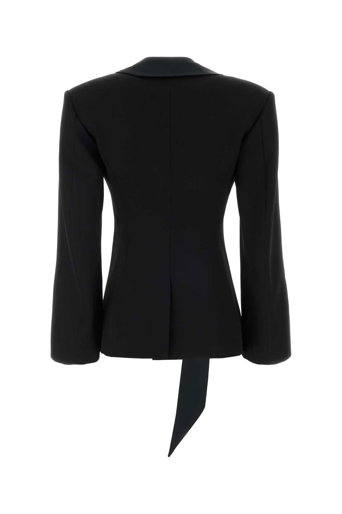 Black wool blazer - мініатюра 2