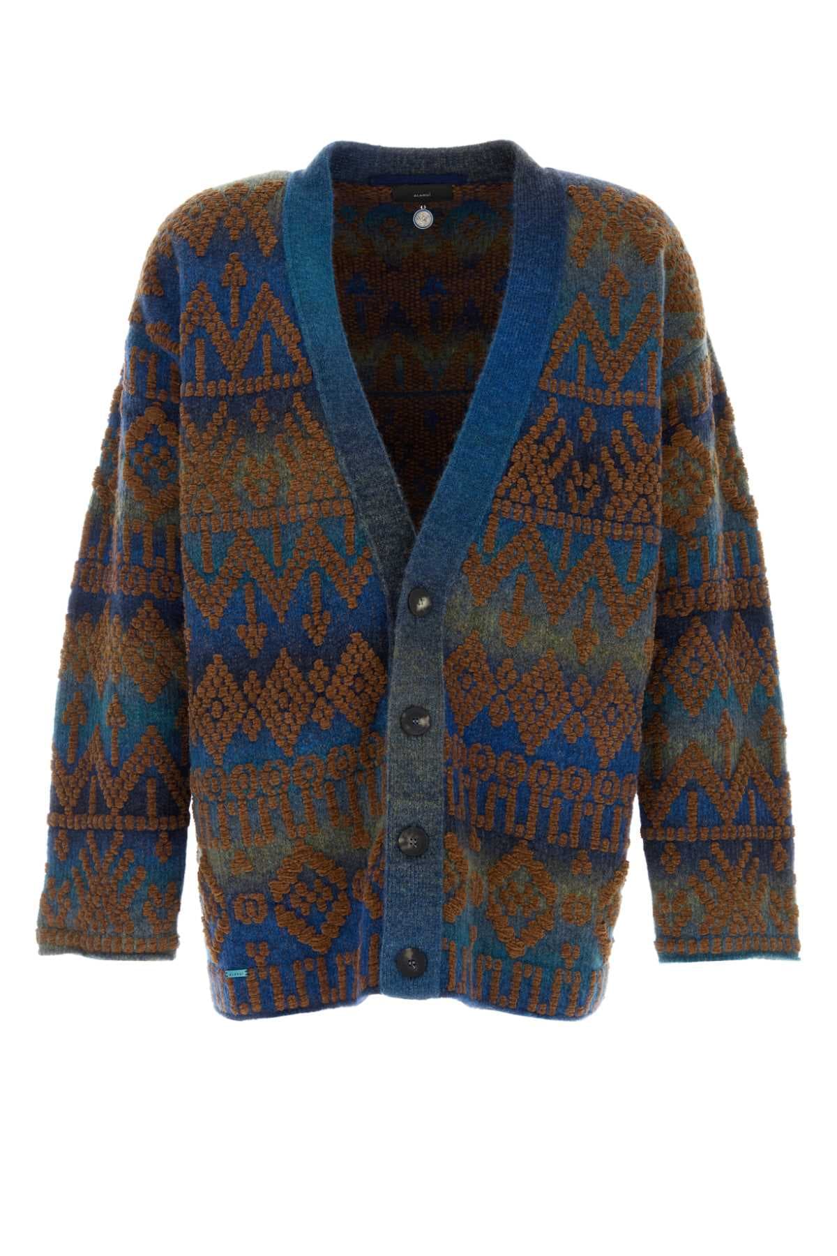 Embroidered cotton blend Western Beat oversize cardigan