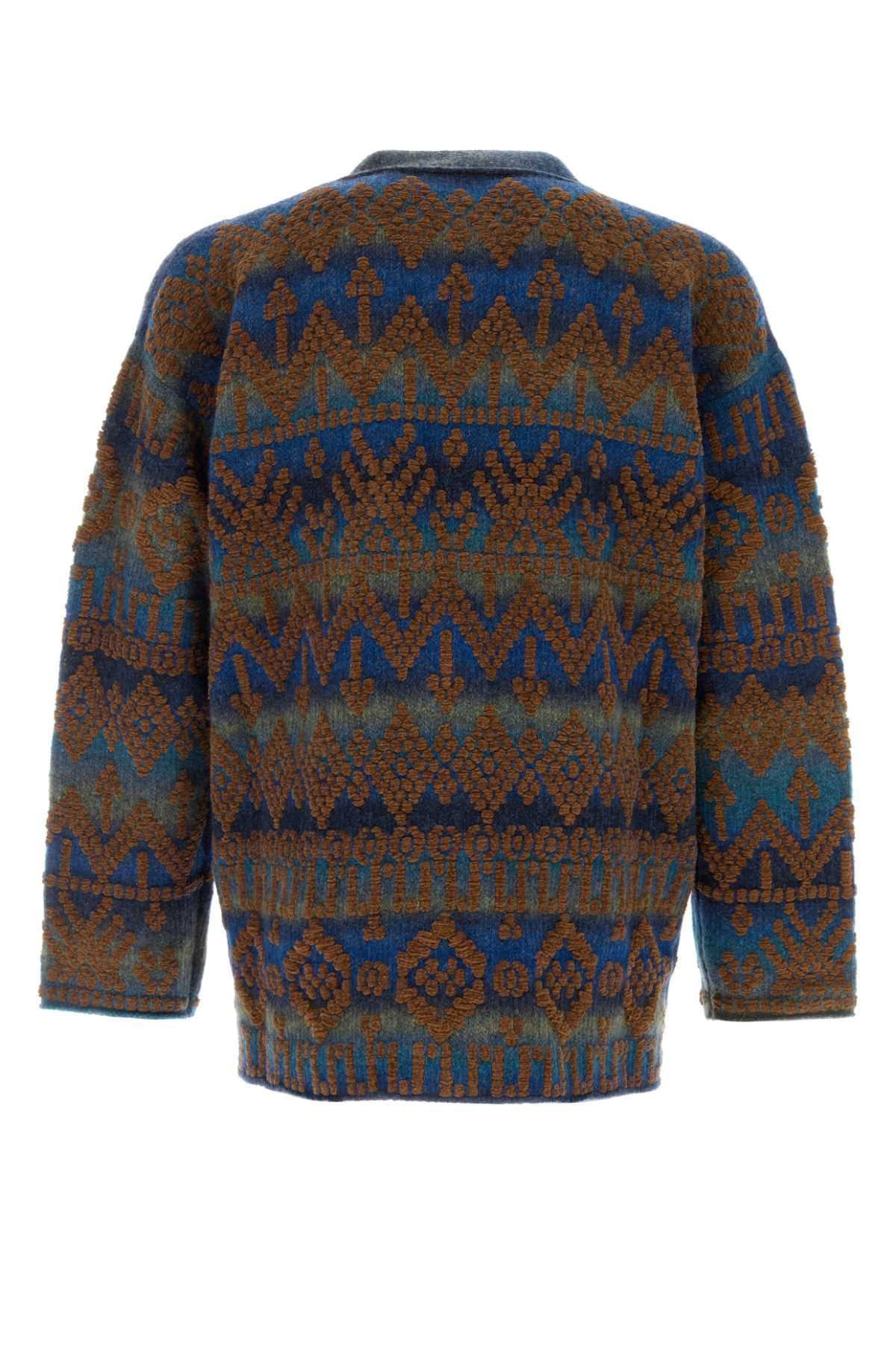 Embroidered cotton blend Western Beat oversize cardigan - мініатюра 2