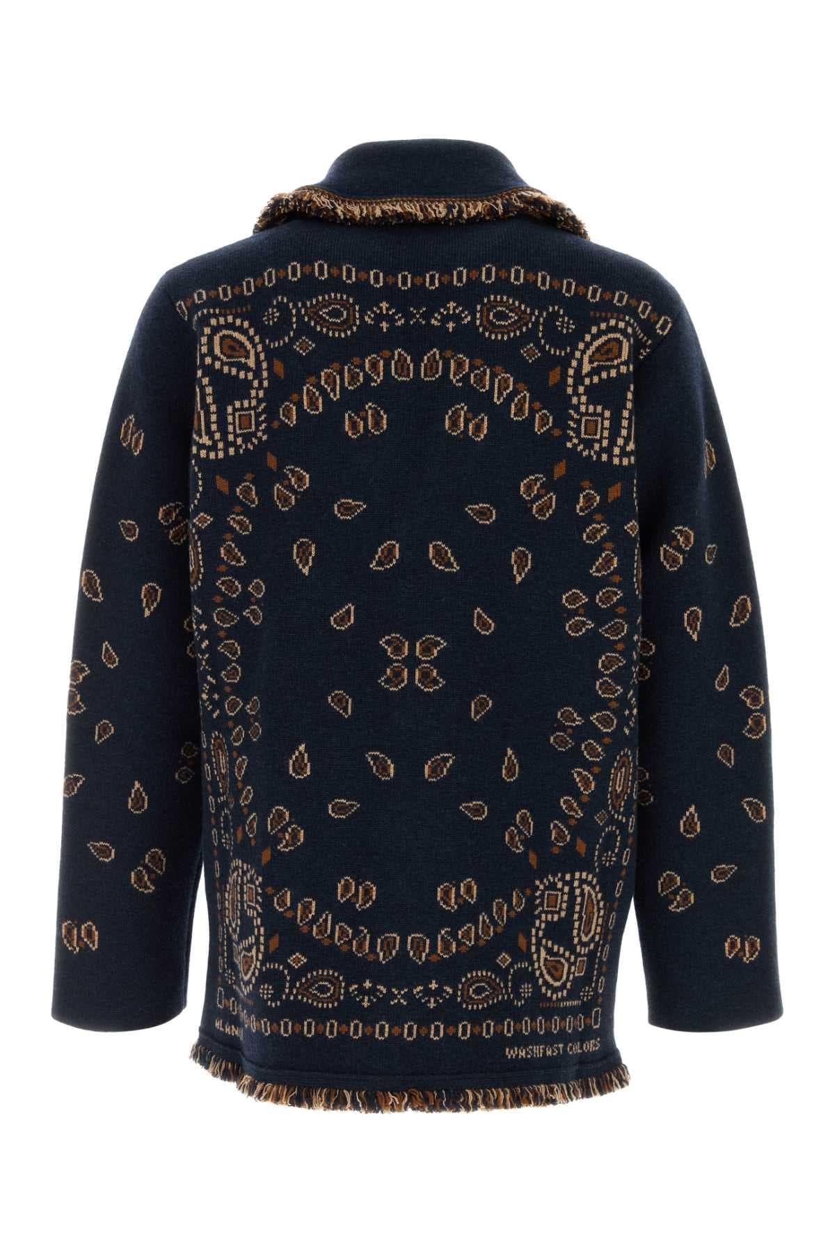 Embroidered cashmere Bandana cardigan - мініатюра 2