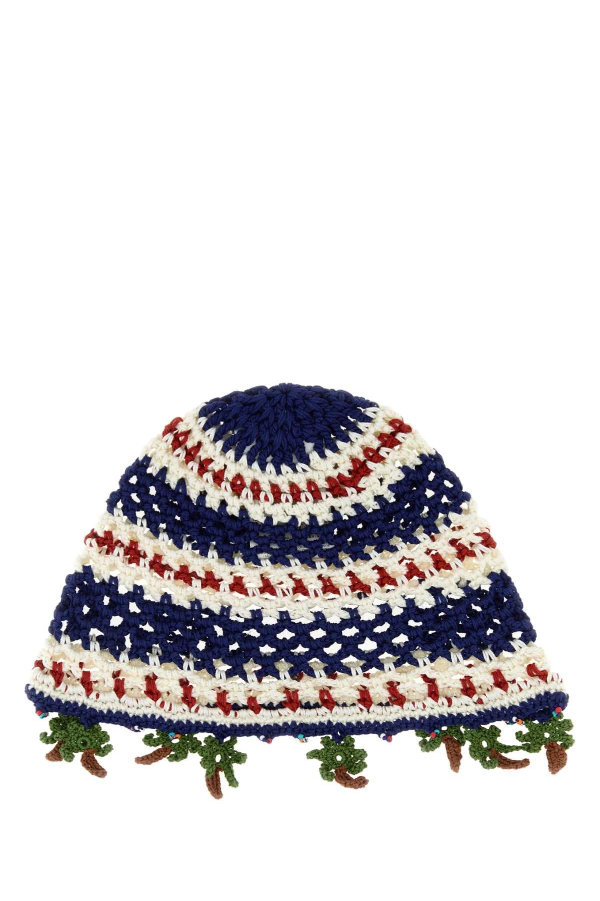 Embroidered crochet beanie hat - мініатюра 2