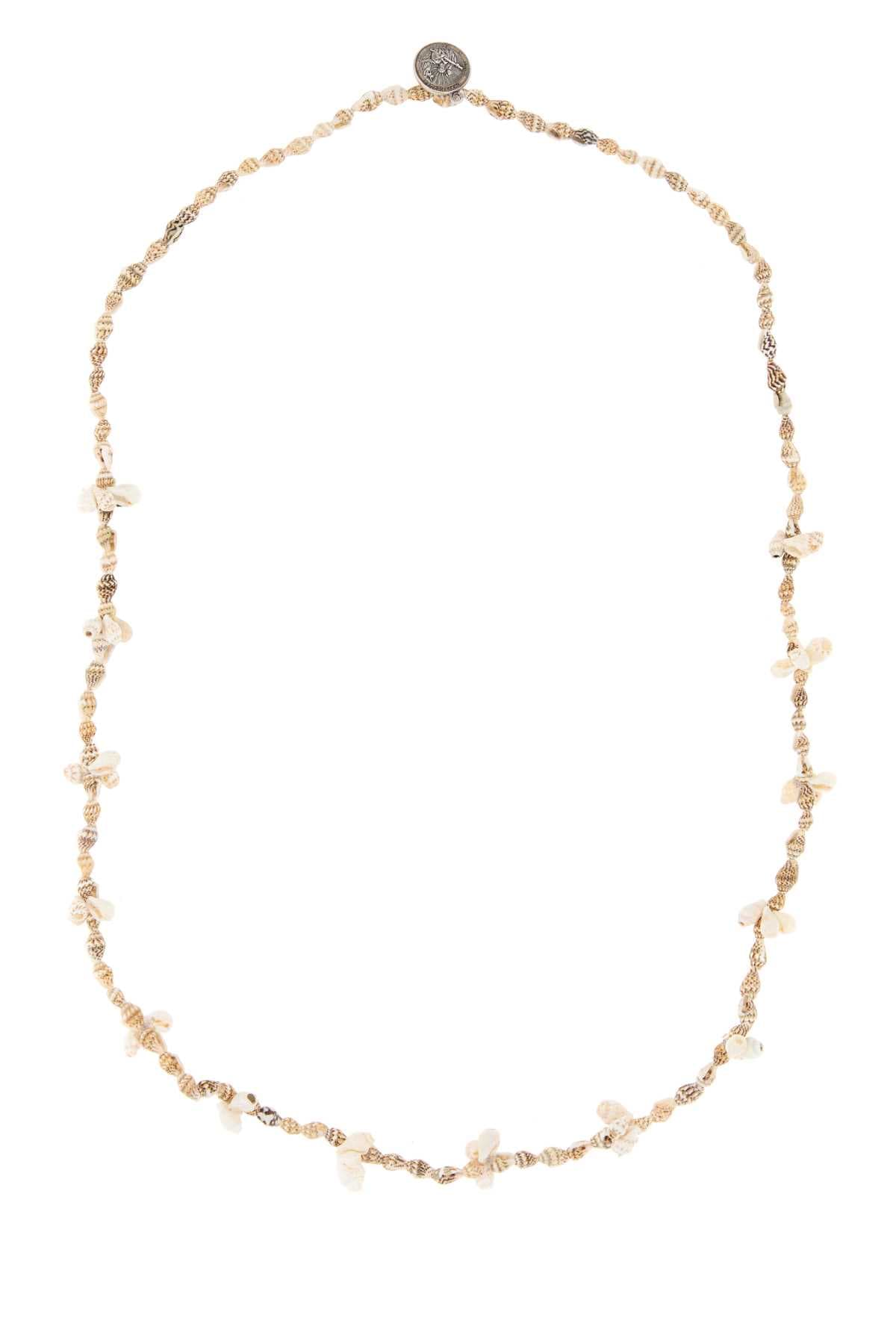 Embellished fabric necklace
