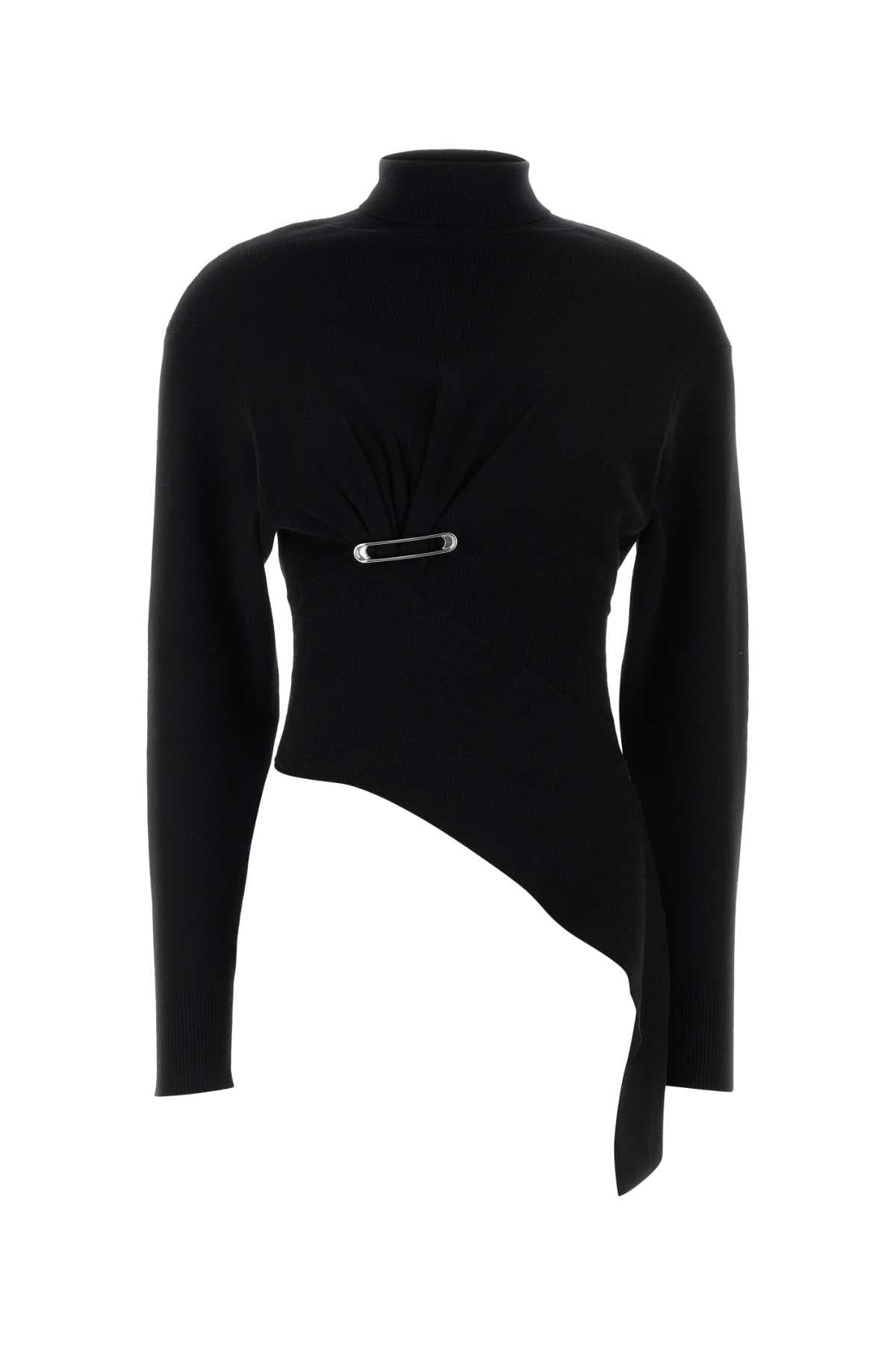 Black wool blend sweater