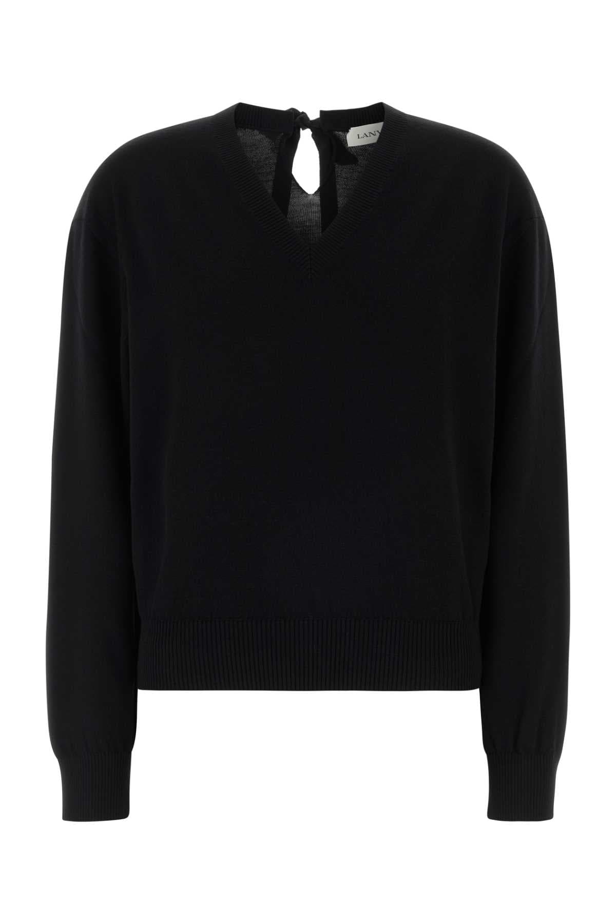 Black wool blend sweater