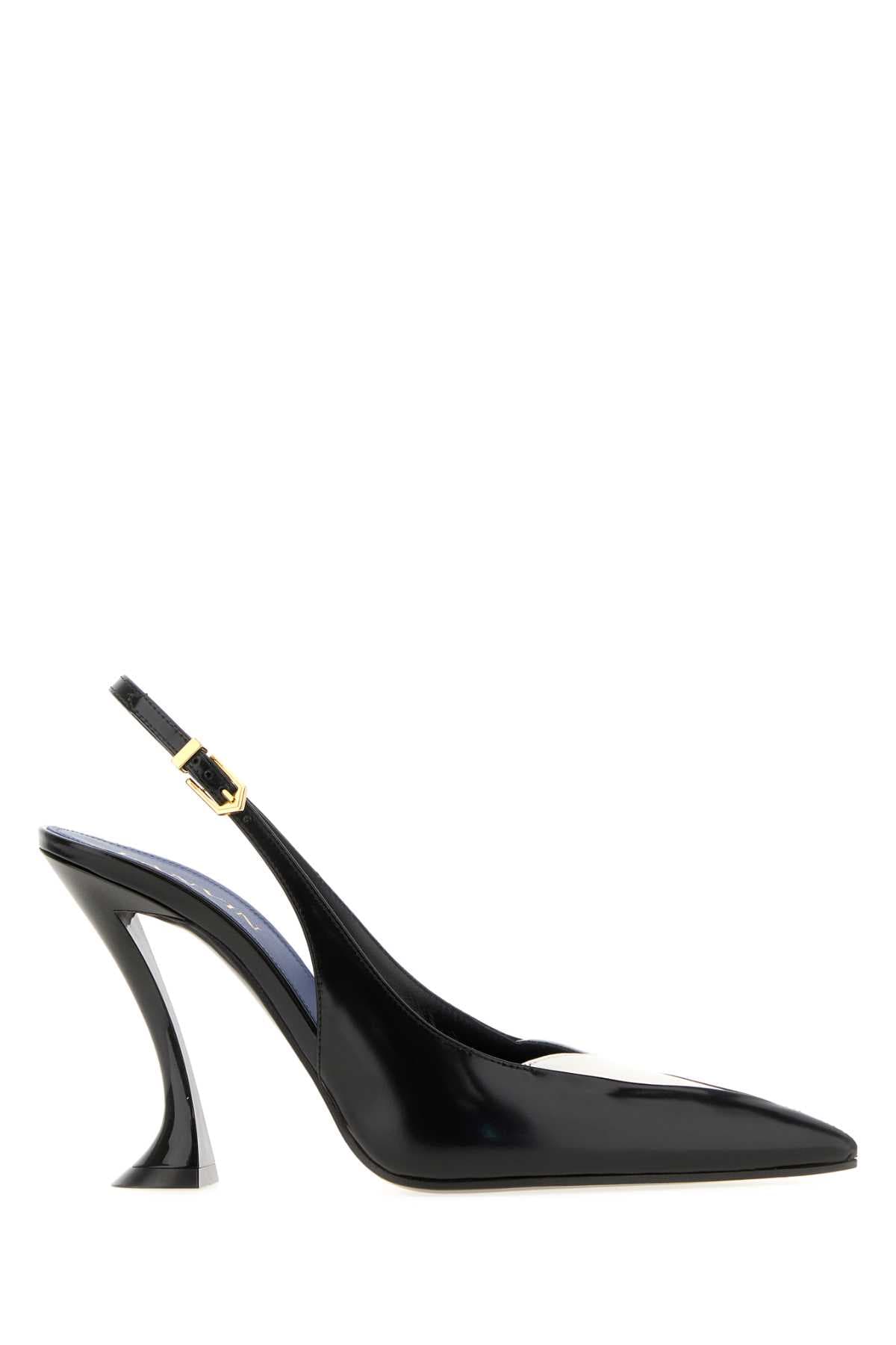 Two-tone leather pumps