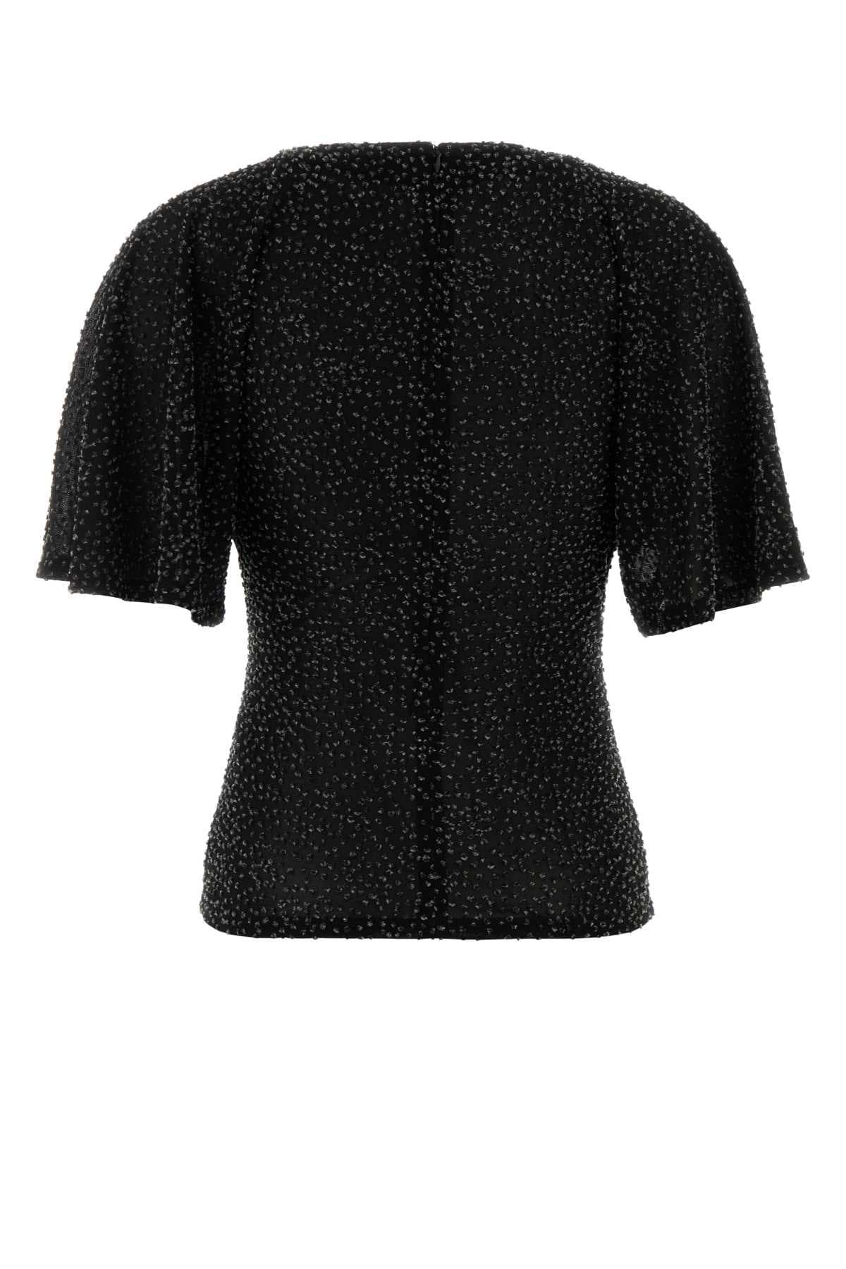 Embroidered stretch viscose blend top - мініатюра 2