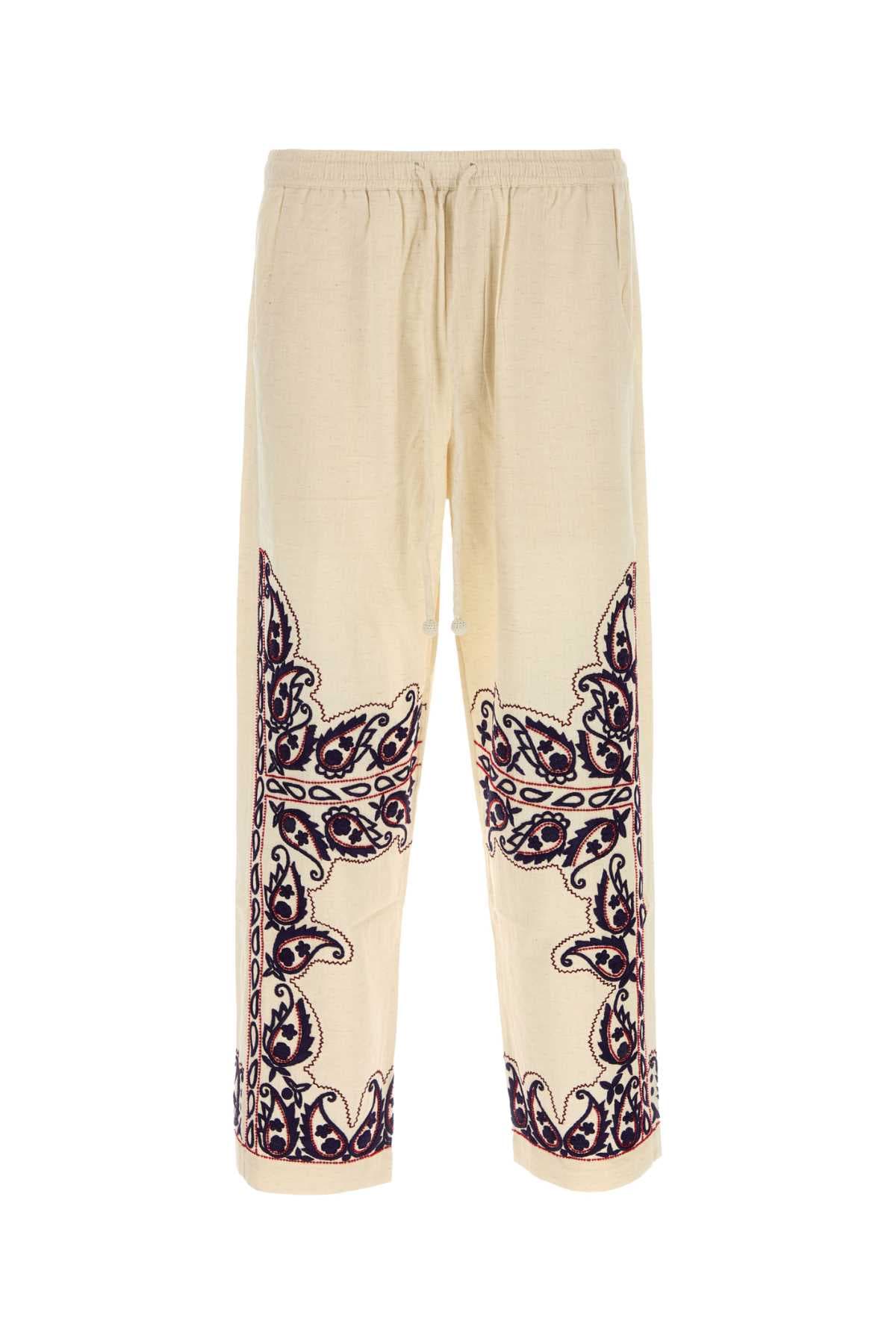 Melange sand silk Memento pant