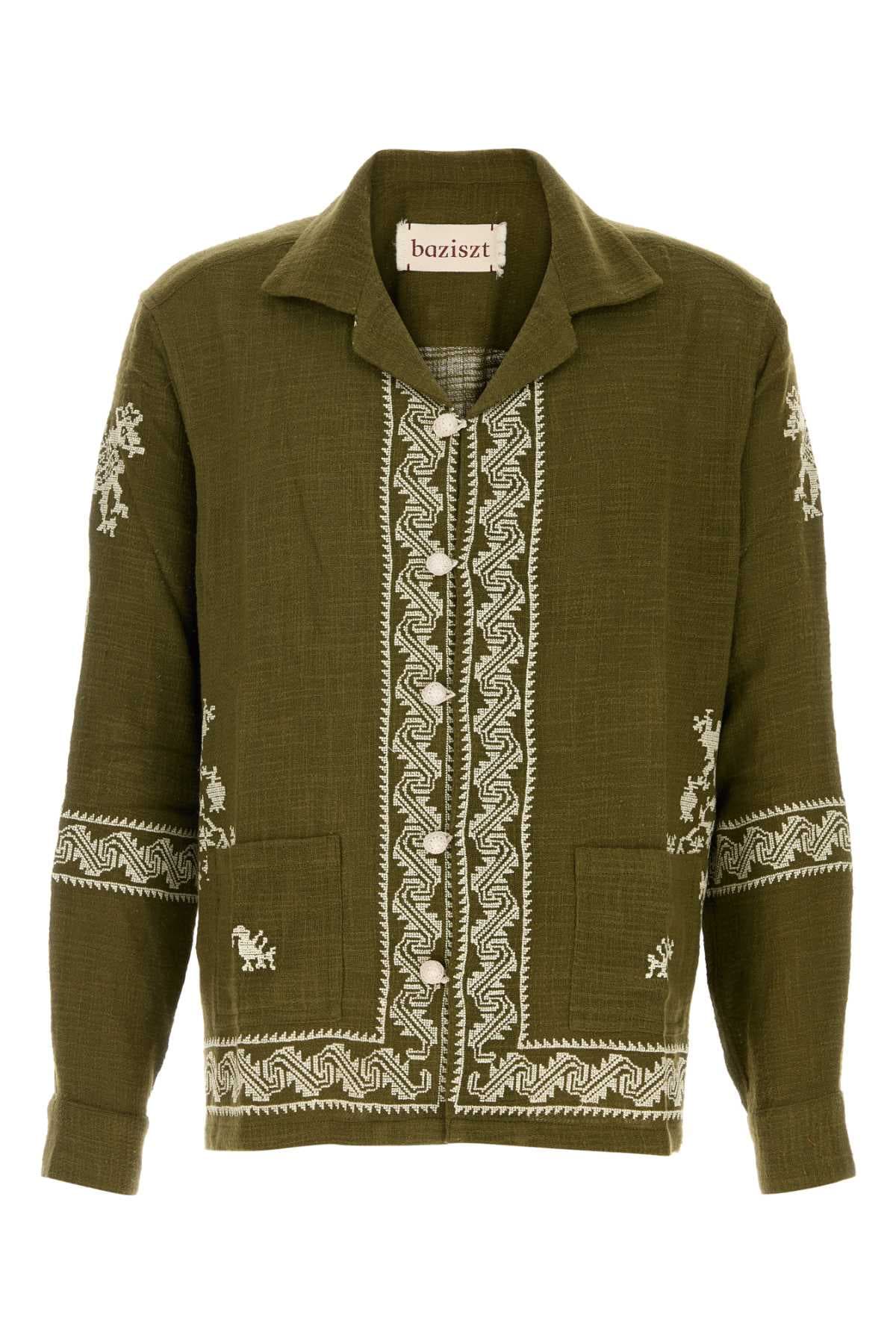 Khaki cotton Tulum shirt