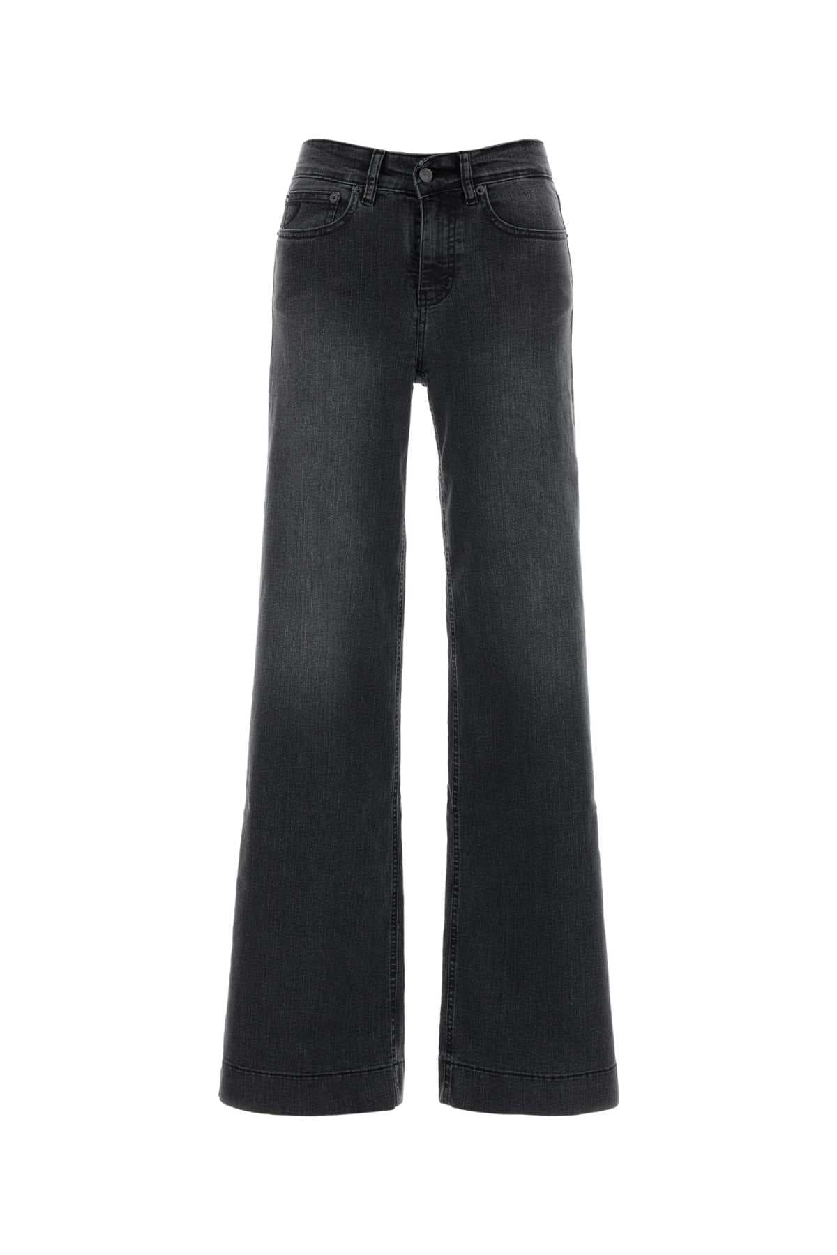 Slate stretch denim Lorna wide-leg jeans