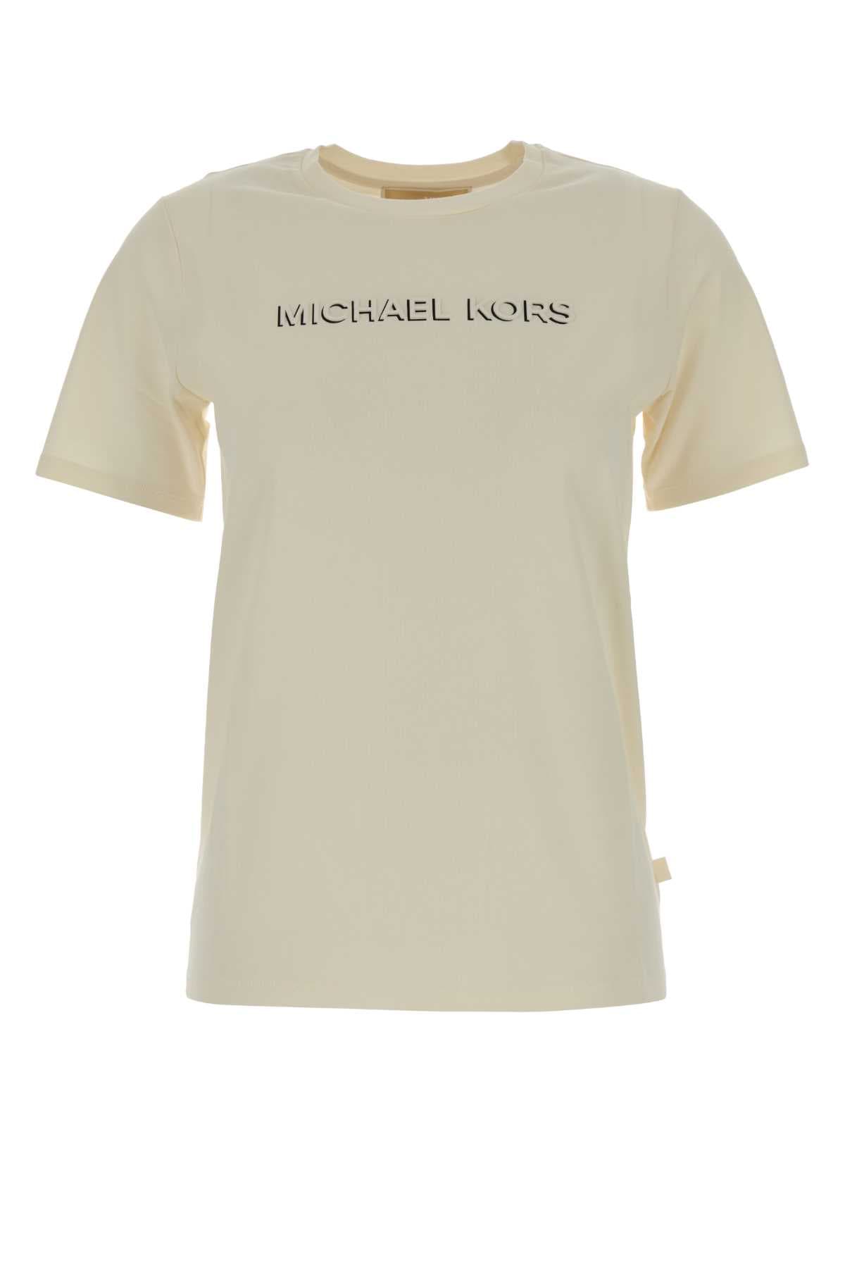 Cream cotton t-shirt