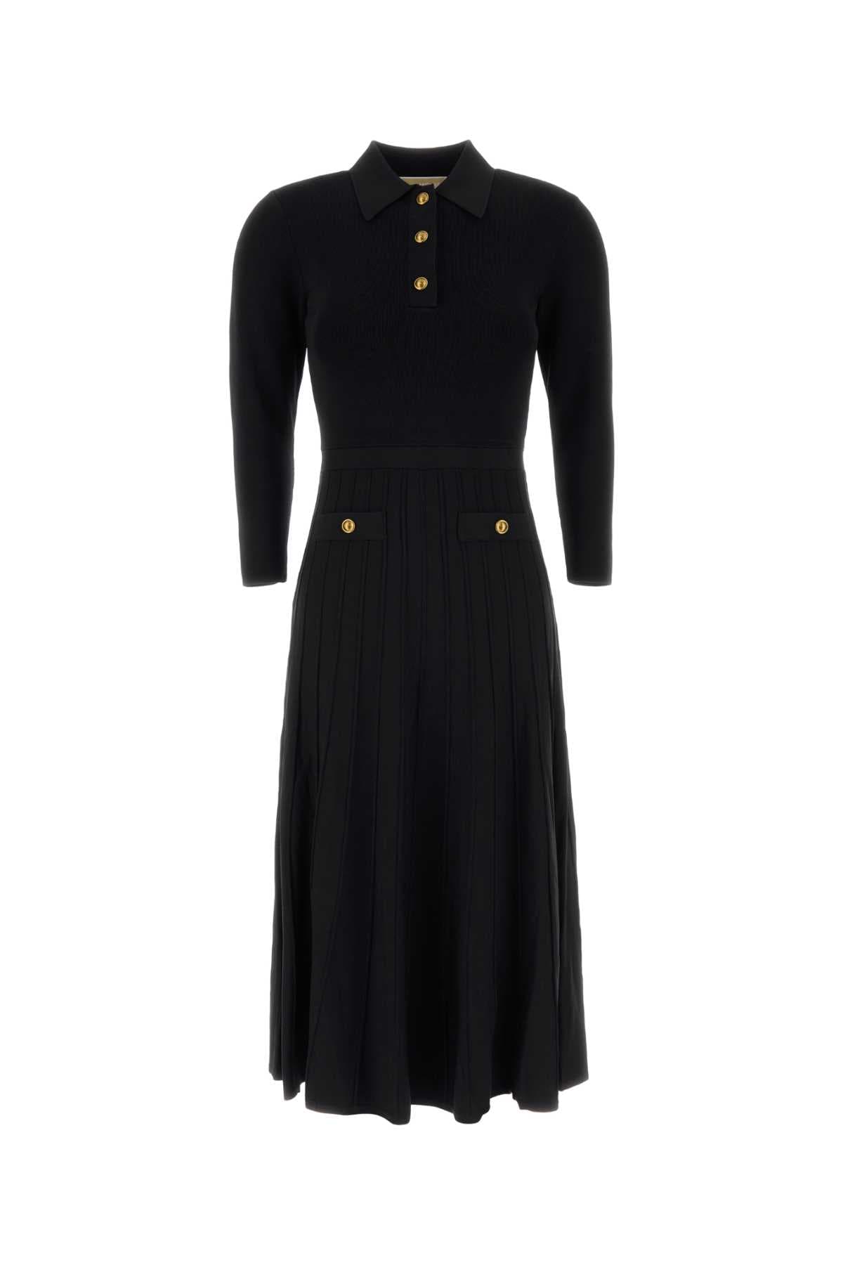 Black knit dress